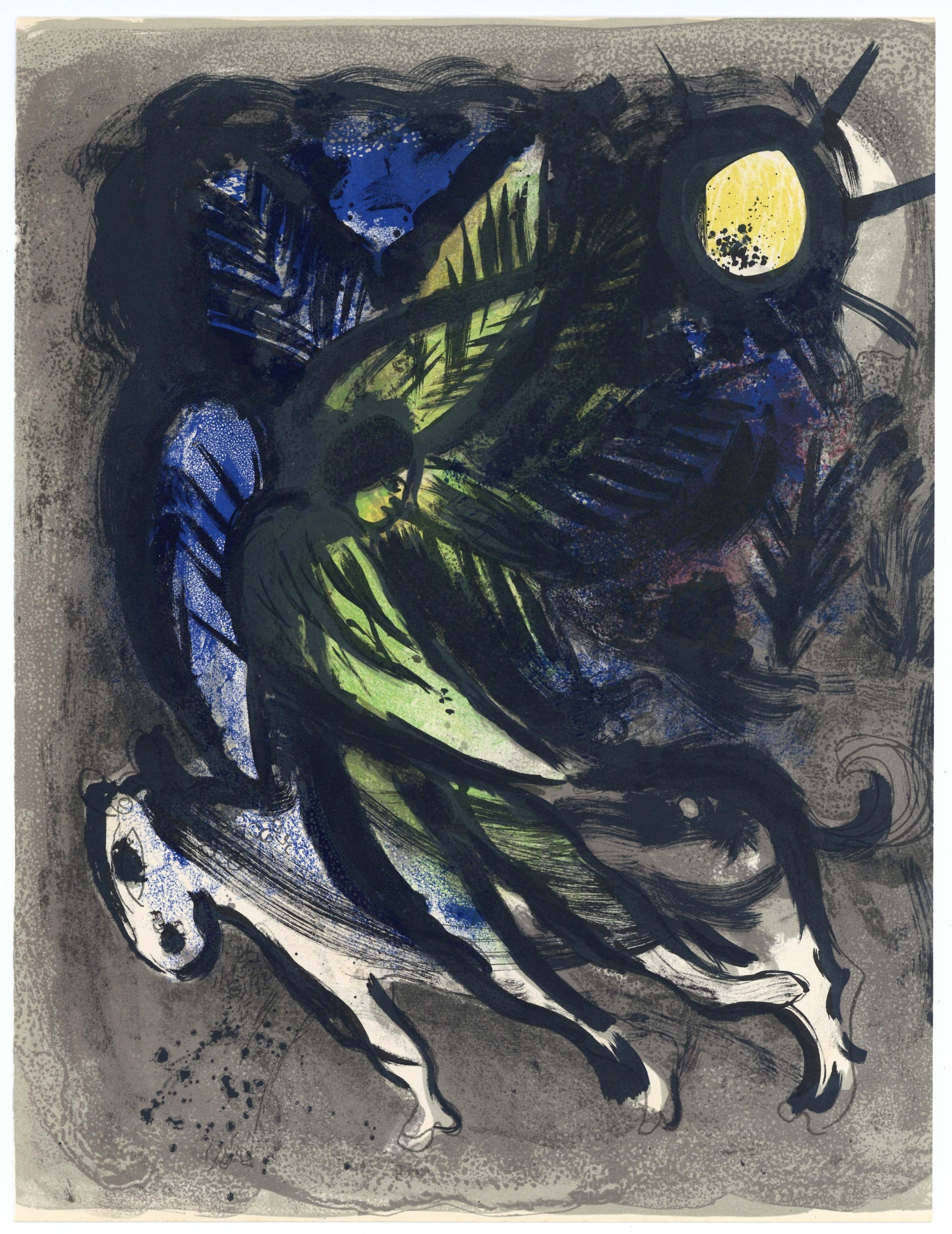 Marc Chagall Portrait Print - "The Angel" original lithograph