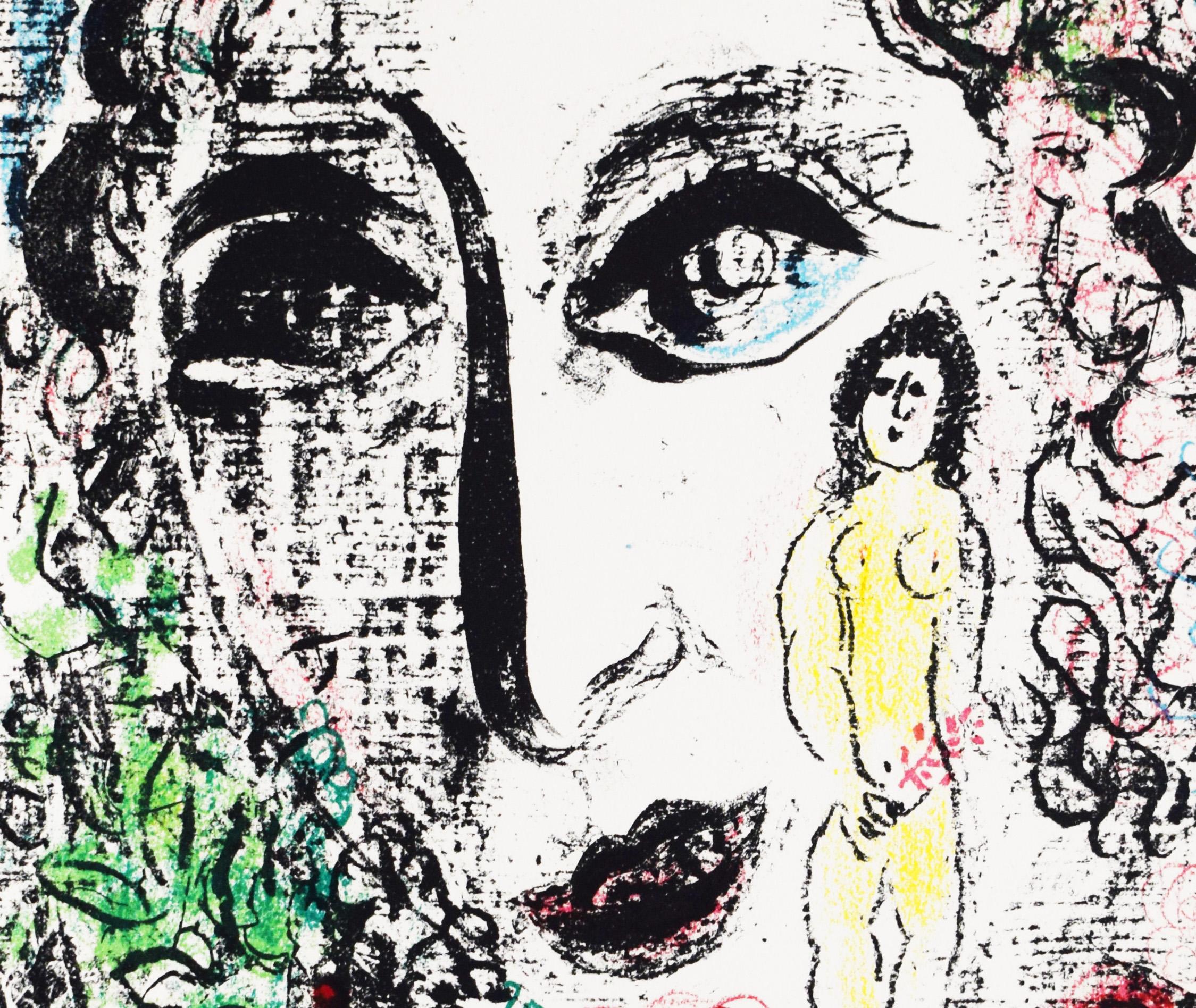 The Appearance at the Circus - French Russian - Beige Figurative Print by Marc Chagall