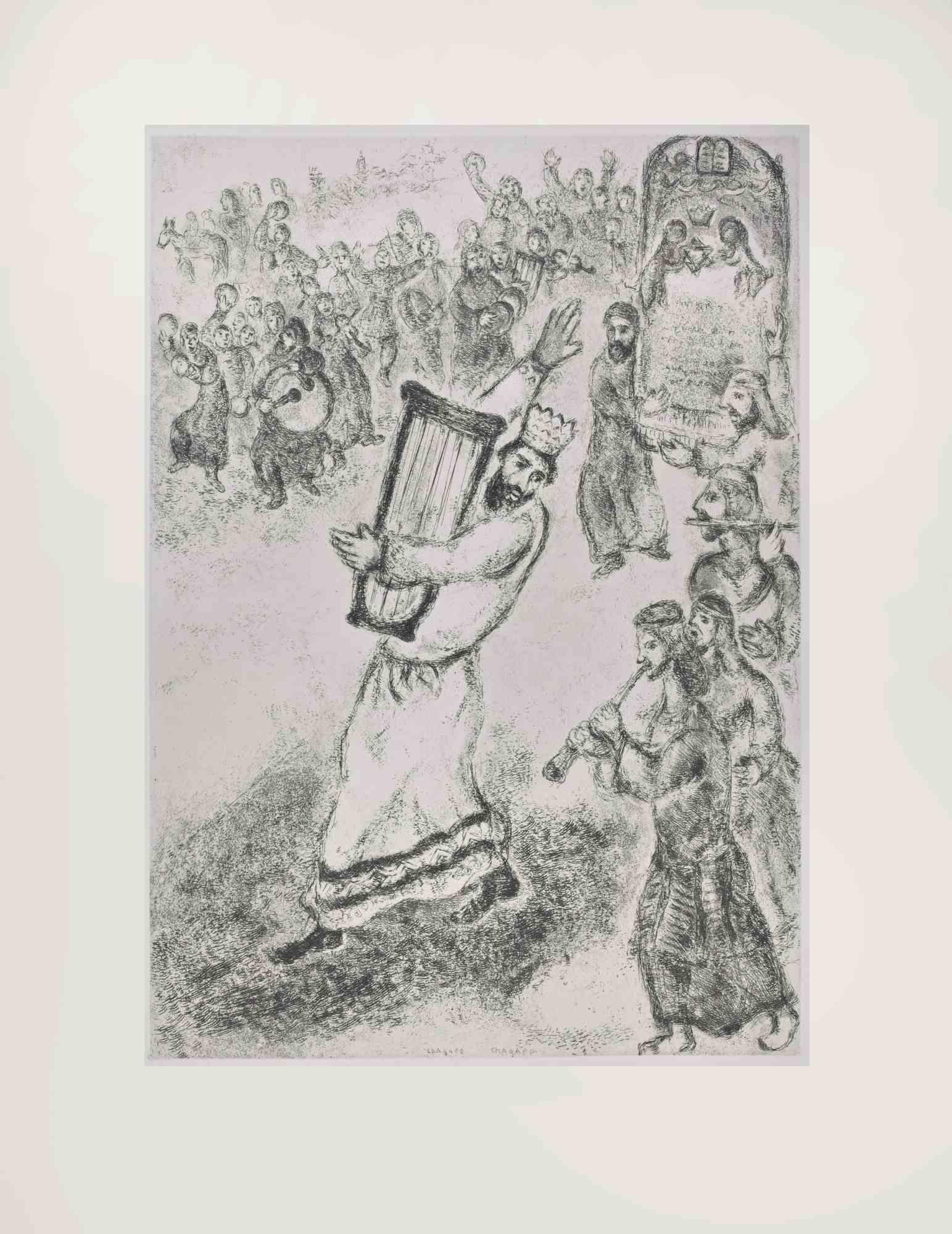 Etching on Montval wove paper, realized by Marc Chagall in 1931-39 and published by Tériade in 1956.

Edition of 275+30 out of commerce copies.

Not signed nor numbered, as issued.

Excellent impression with full margins a a bright and fresh