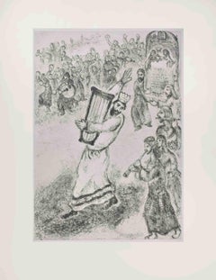 The Ark of the Covenant Transported to Jerusale - Etching by Marc Chagall - 1956
