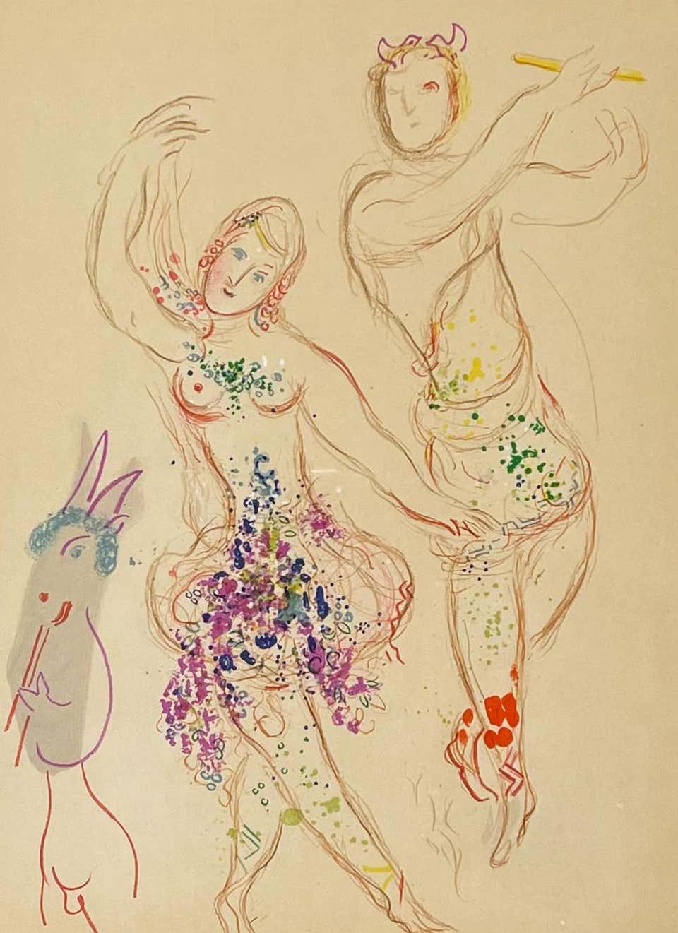 Object Color Counter Marc Chagall - Marc Chagall Color Lithograph, 1962, Signed, The Little ...