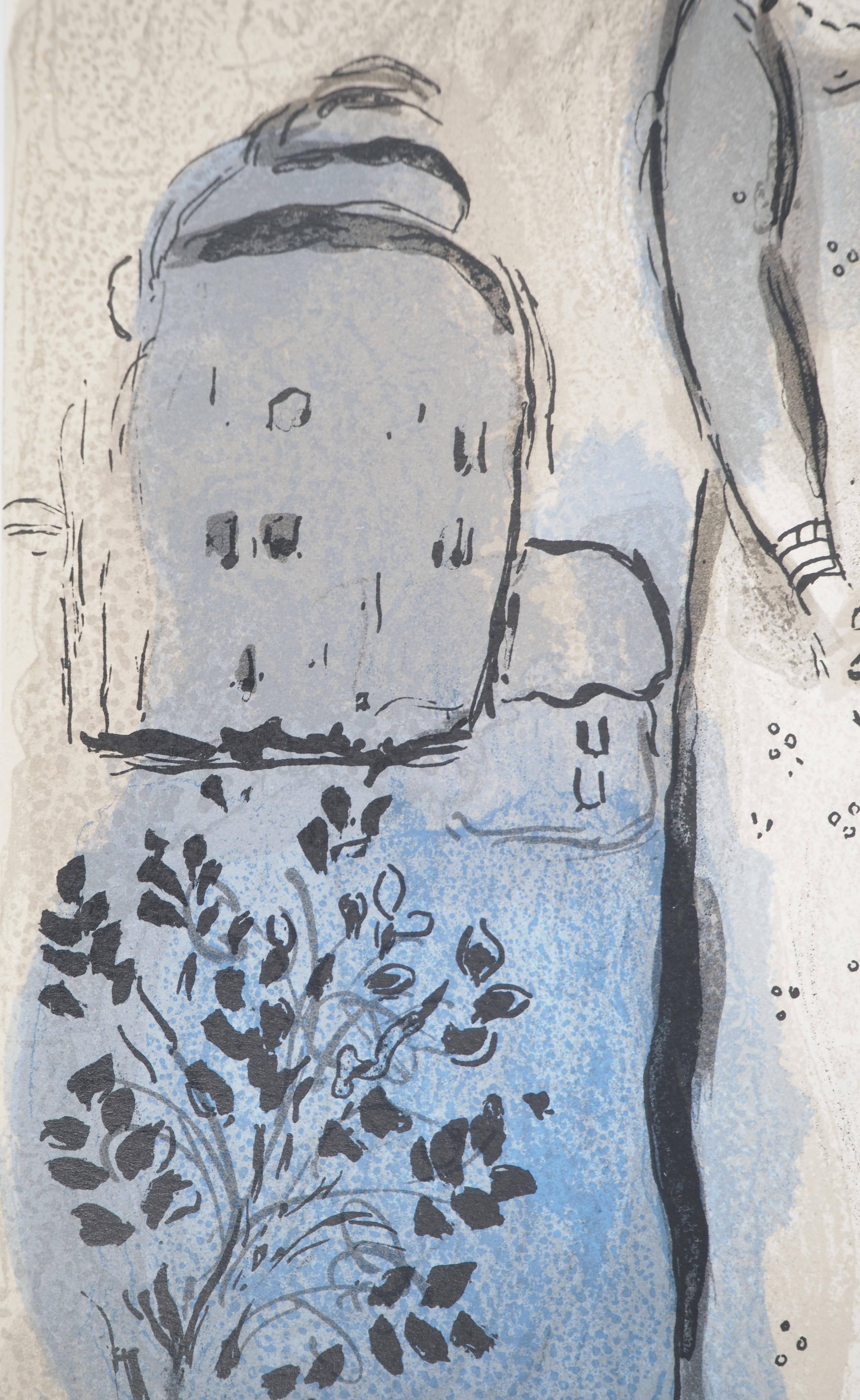 Die Bibel: Esther und ihr Kuusin – Originallithographie (Moderne), Print, von Marc Chagall
