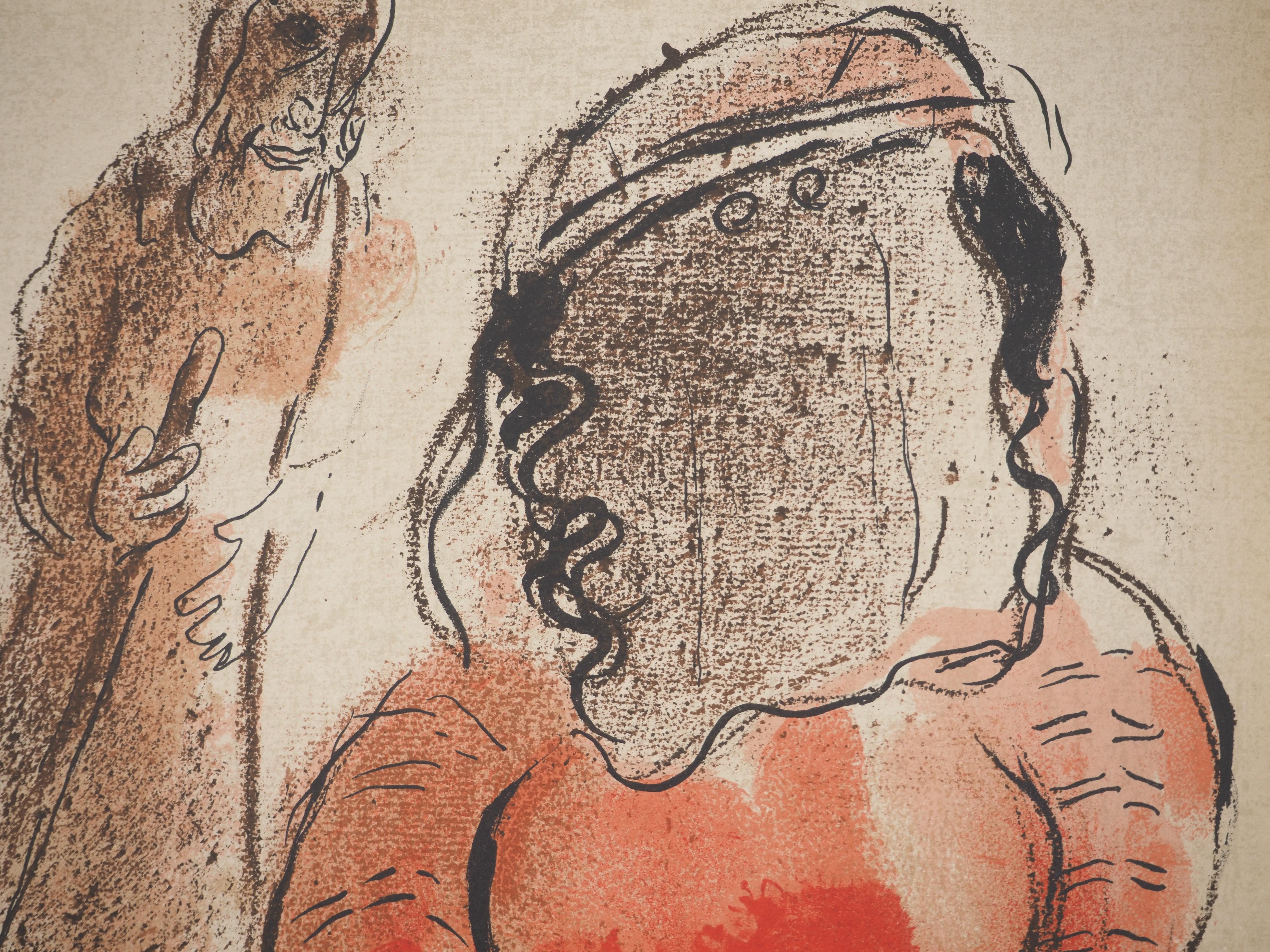 La Bibbia: La figlia di Giuda - Litografia originale (Mourlot #243) - Print di Marc Chagall