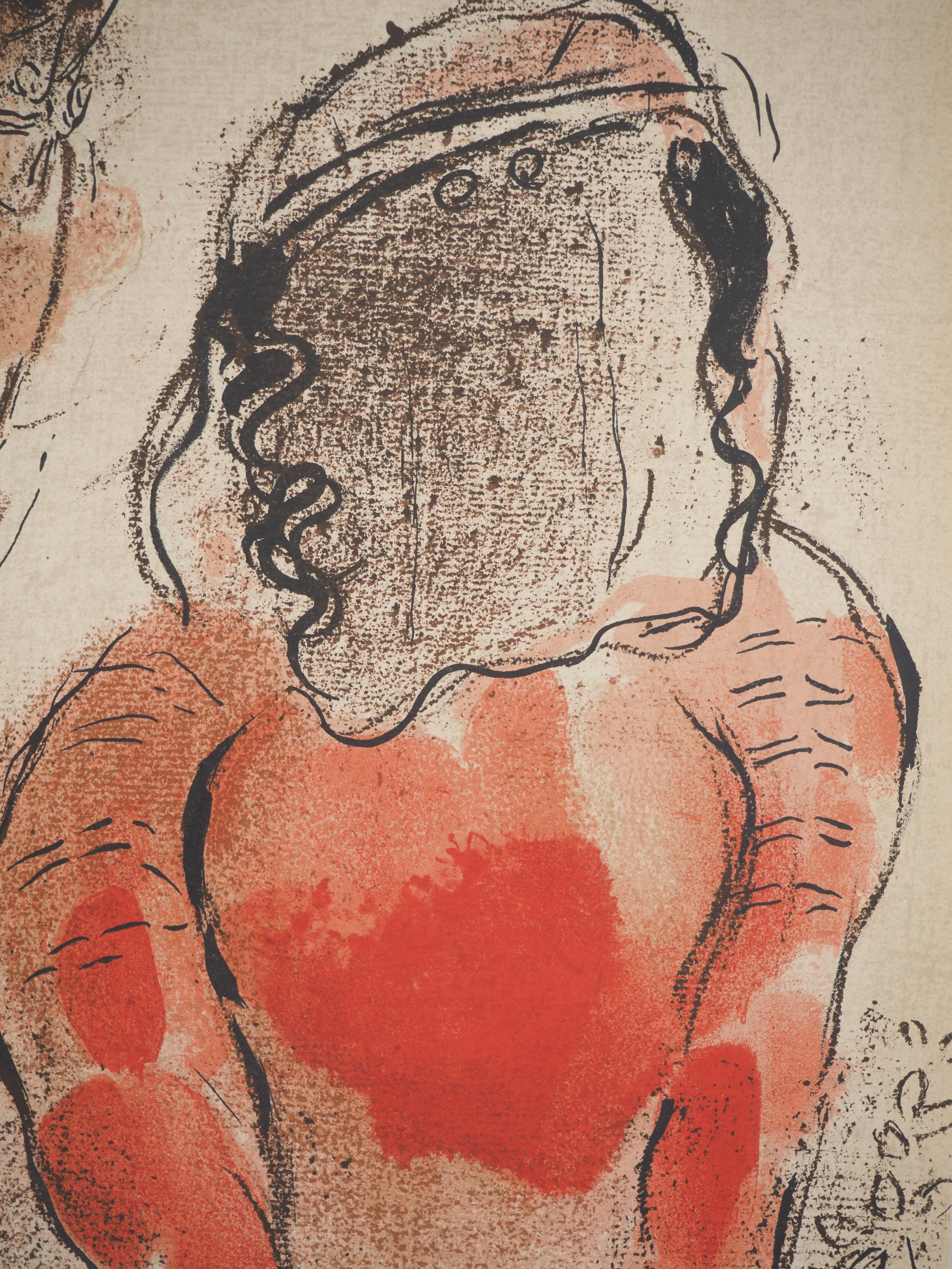 La Bibbia: La figlia di Giuda - Litografia originale (Mourlot #243) - Print Moderno di Marc Chagall