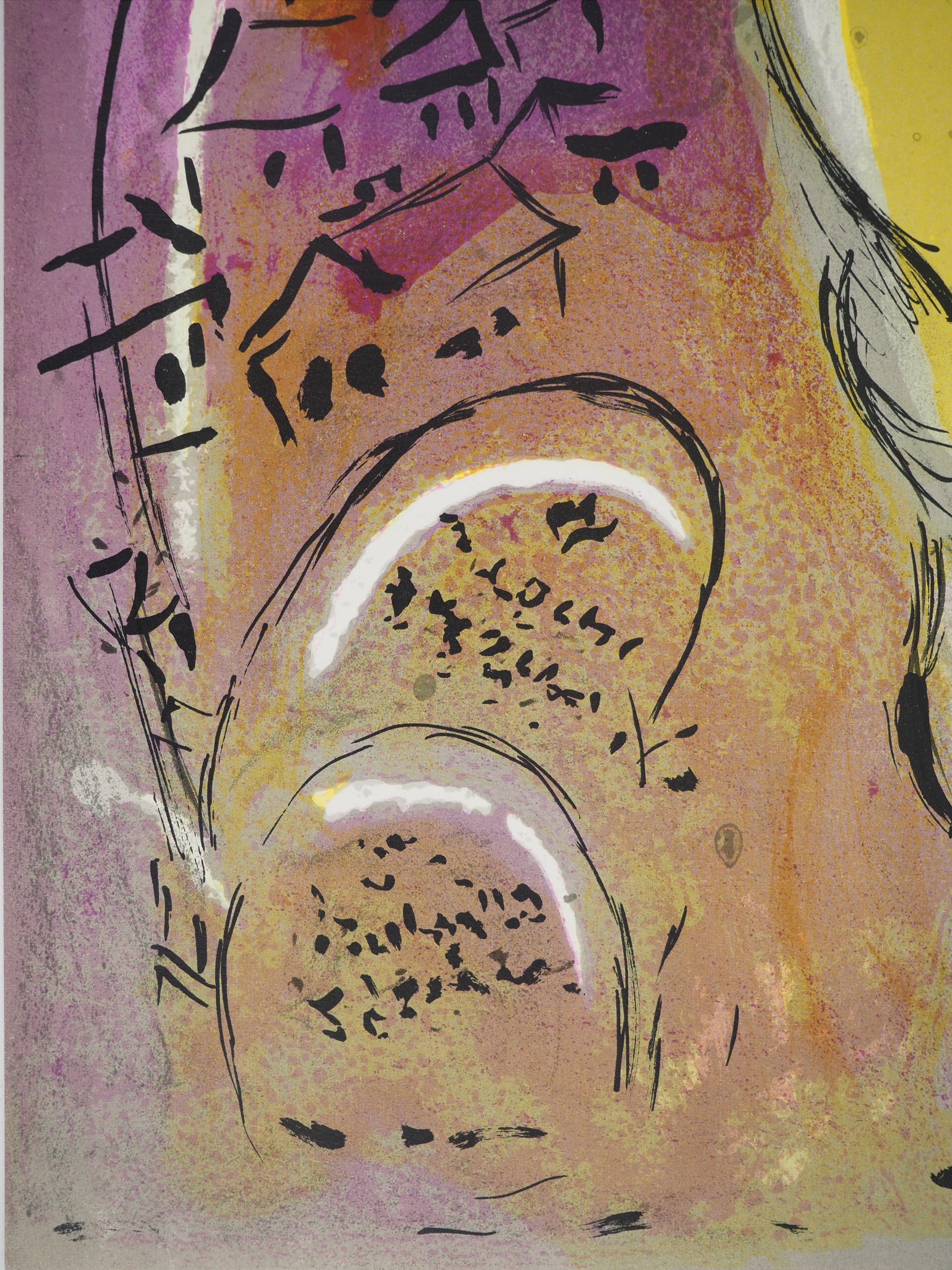 La Bible : La prière de Salomon - Lithographie originale - Print de Marc Chagall