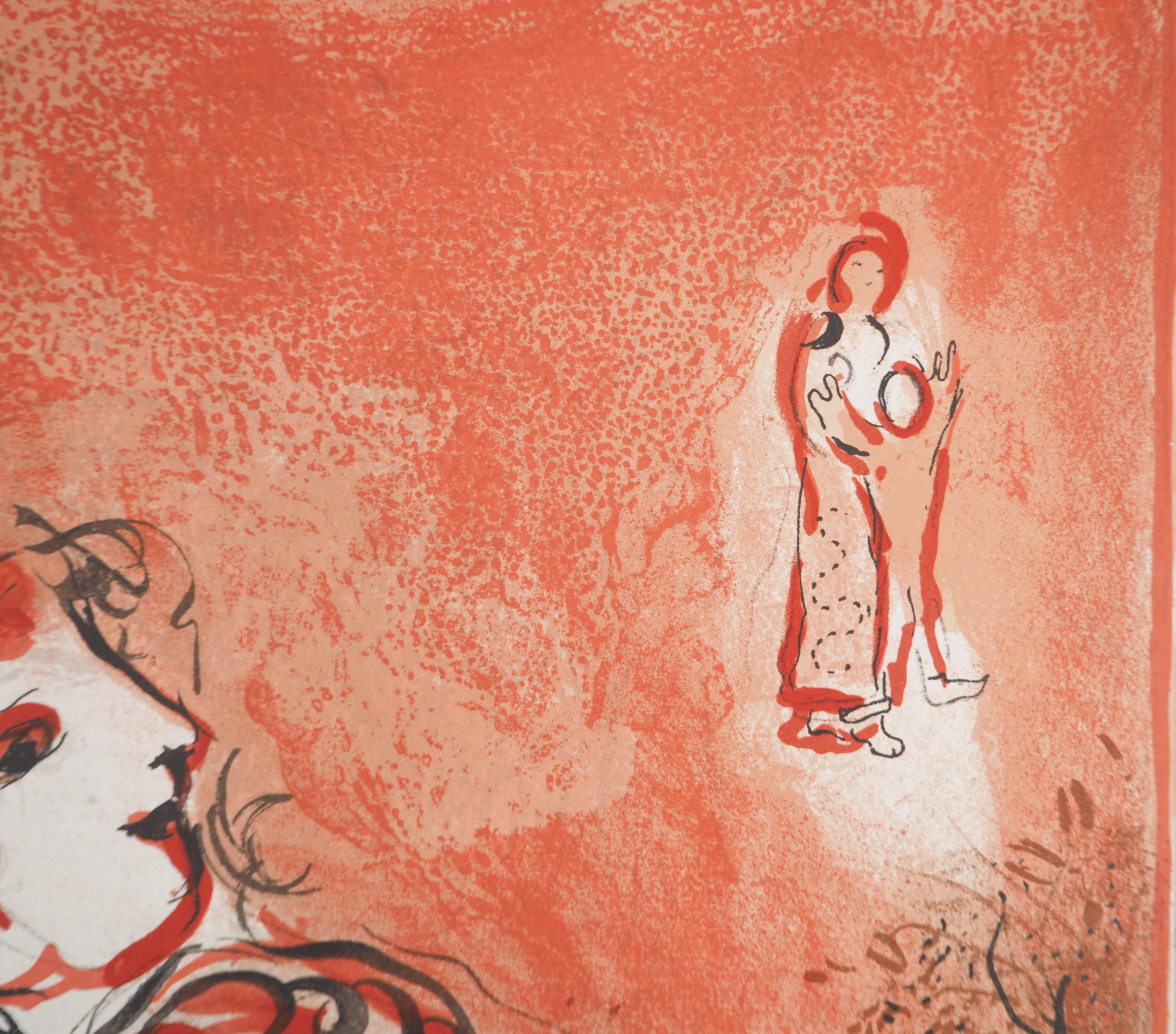 Marc Chagall (1887-1985) 
Die Bibel, der Engel des Heils

Original-Lithographie (Werkstatt Daeger) 
Auf Papier 36 x 26,5 cm (ca. 14,5 x 10,2 Zoll)

REFERENZ: 
Werkverzeichnis Chagall Lithographe, Mourlot #231

INFORMATION : Für die Zeitschrift Verve