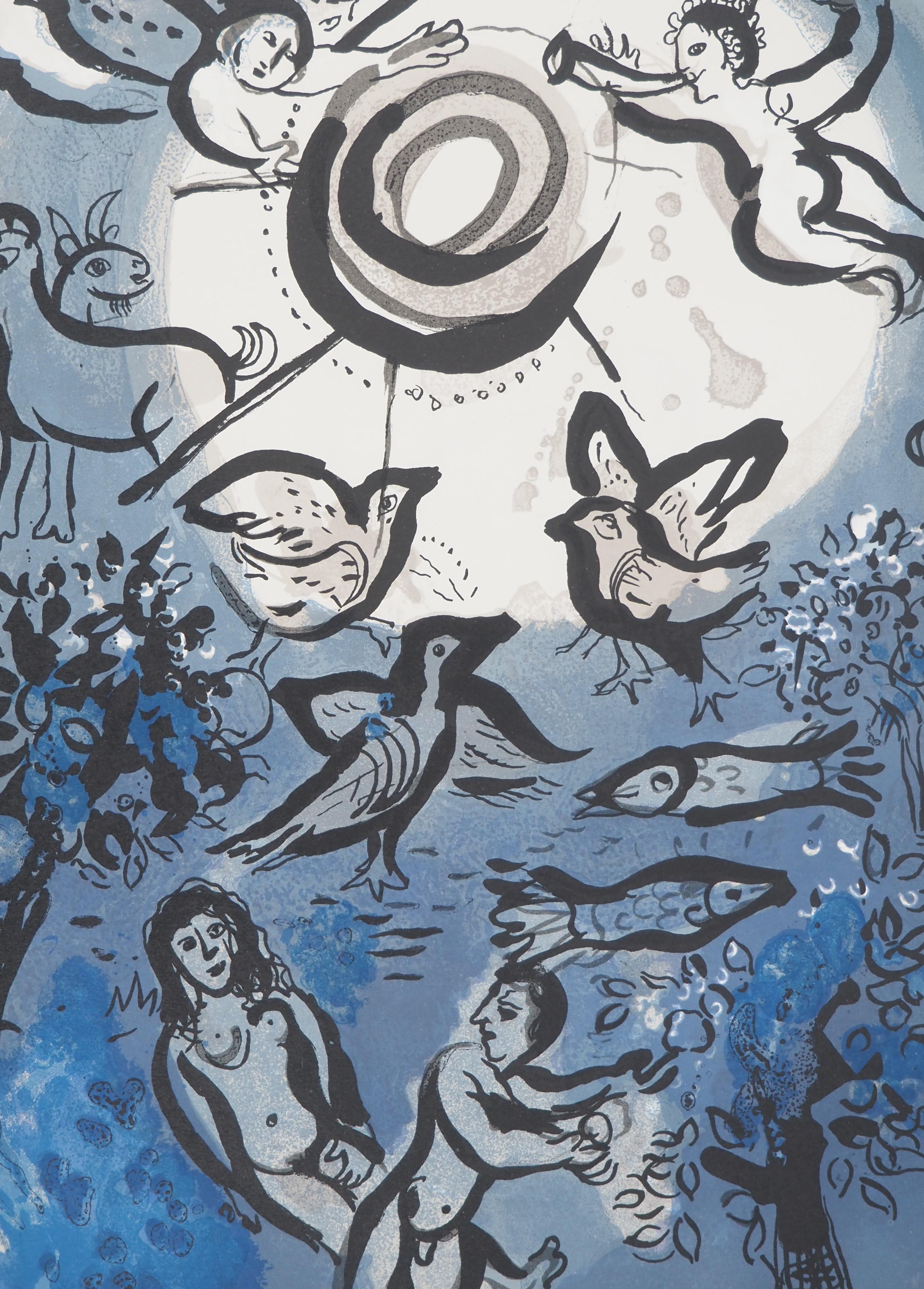 Die Bibel: Die Schöpfung – Originallithographie – Print von Marc Chagall