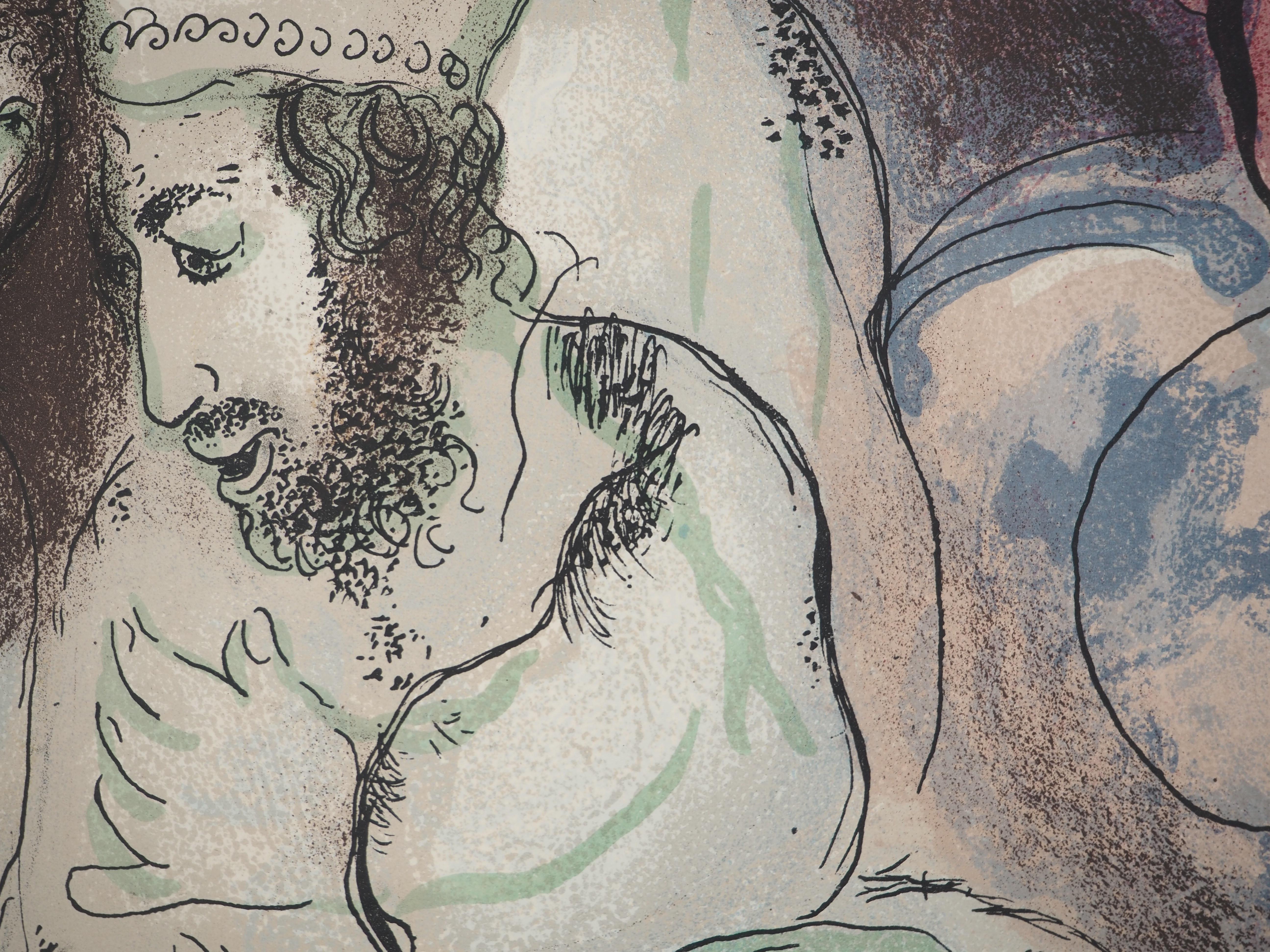 La Bibbia: Il sogno di Abimelech - Litografia originale (Mourlot #239) - Print di Marc Chagall
