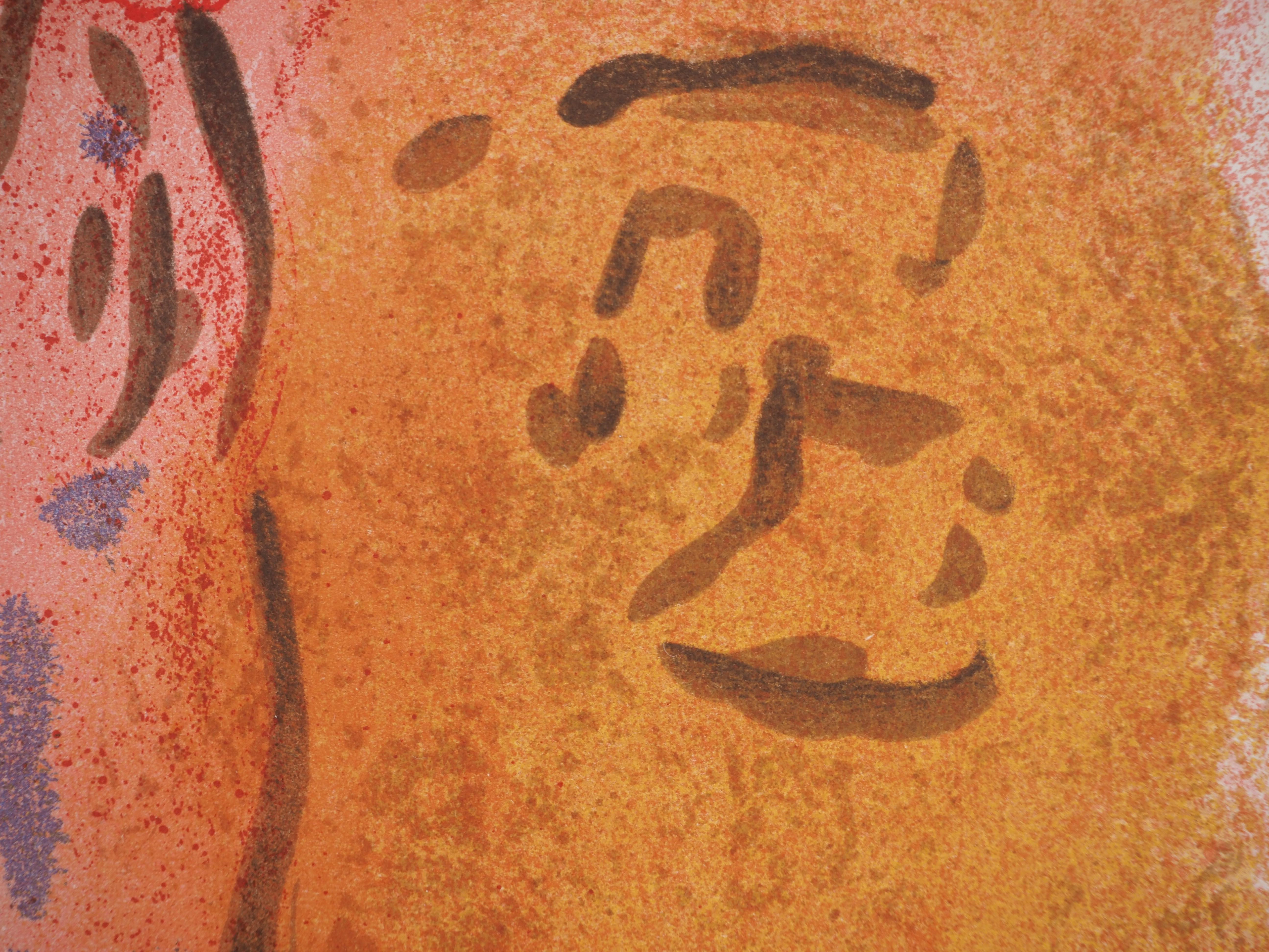The Bible : The Gleaner – Originallithographie (Mourlot #246) (Moderne), Print, von Marc Chagall