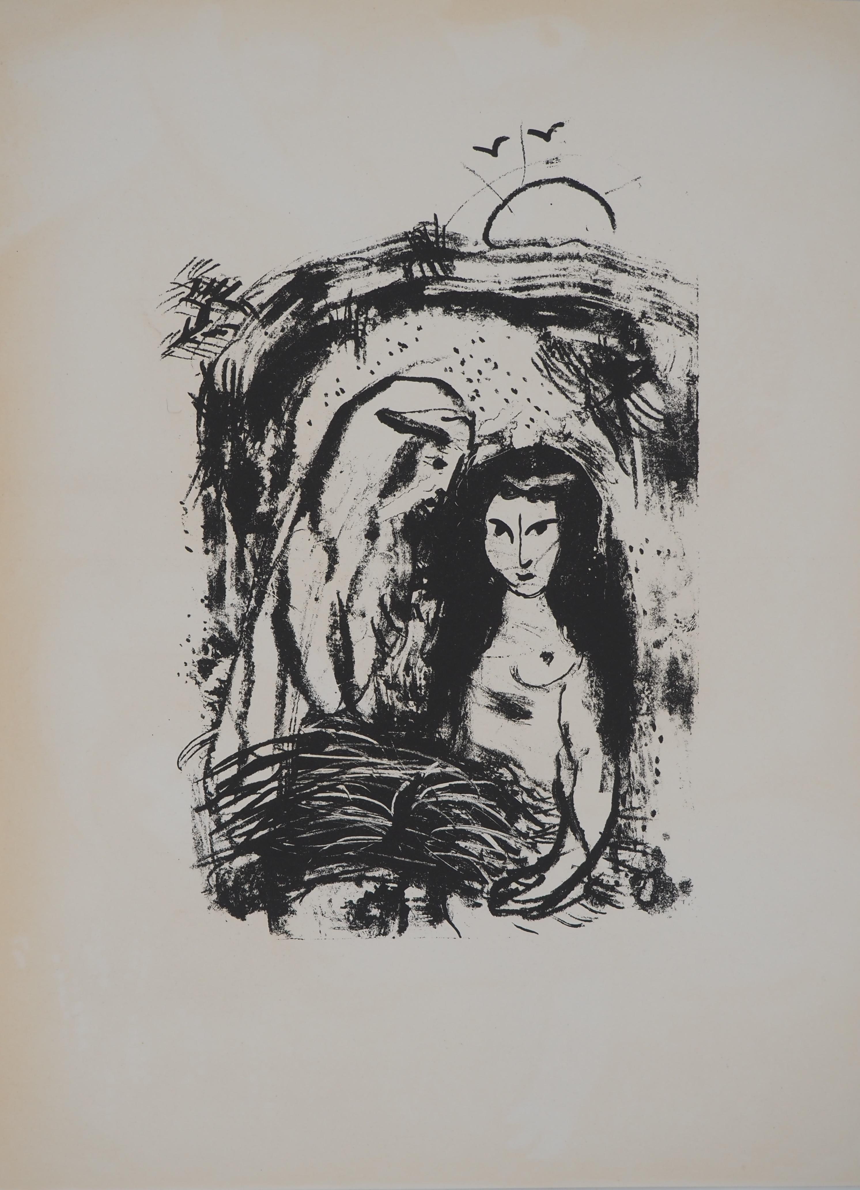 The Bible : The Lovers, Ruth and Booz - Original Lithograph For Sale 2