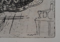 The Birth of Tchitchikov - Original Etching - Ref. Sorlier #84
