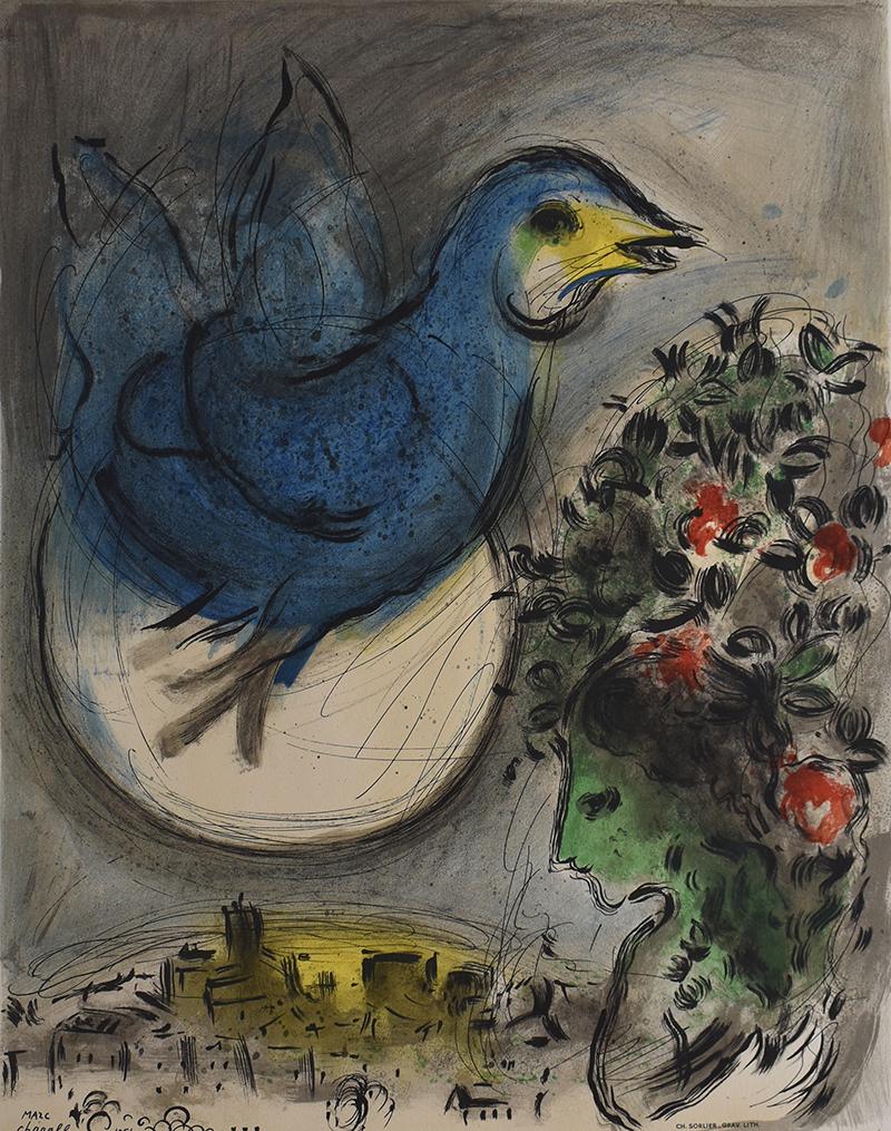 Marc Chagall Animal Print - The Blue Bird