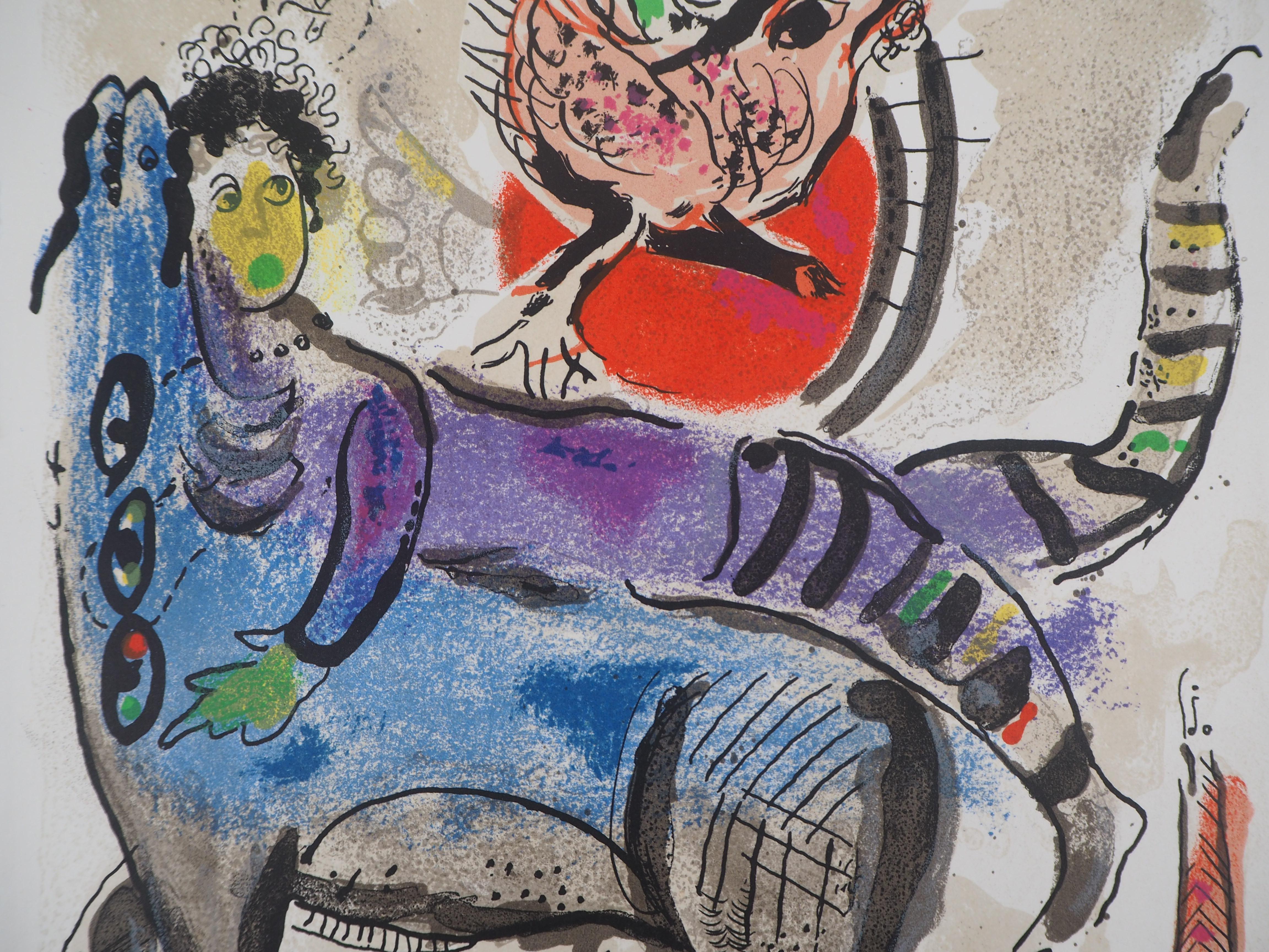 Marc CHAGALL
The Blue Cow, 1967

Original lithograph (Mourlot workshop)
Not signed
On paper 31 x 24 cm (c. 12 x 10 in)

REFERENCE : Catalog raisonne Mourlot #488
Edited by XX Siecle / San Lazzaro

Excellent condition