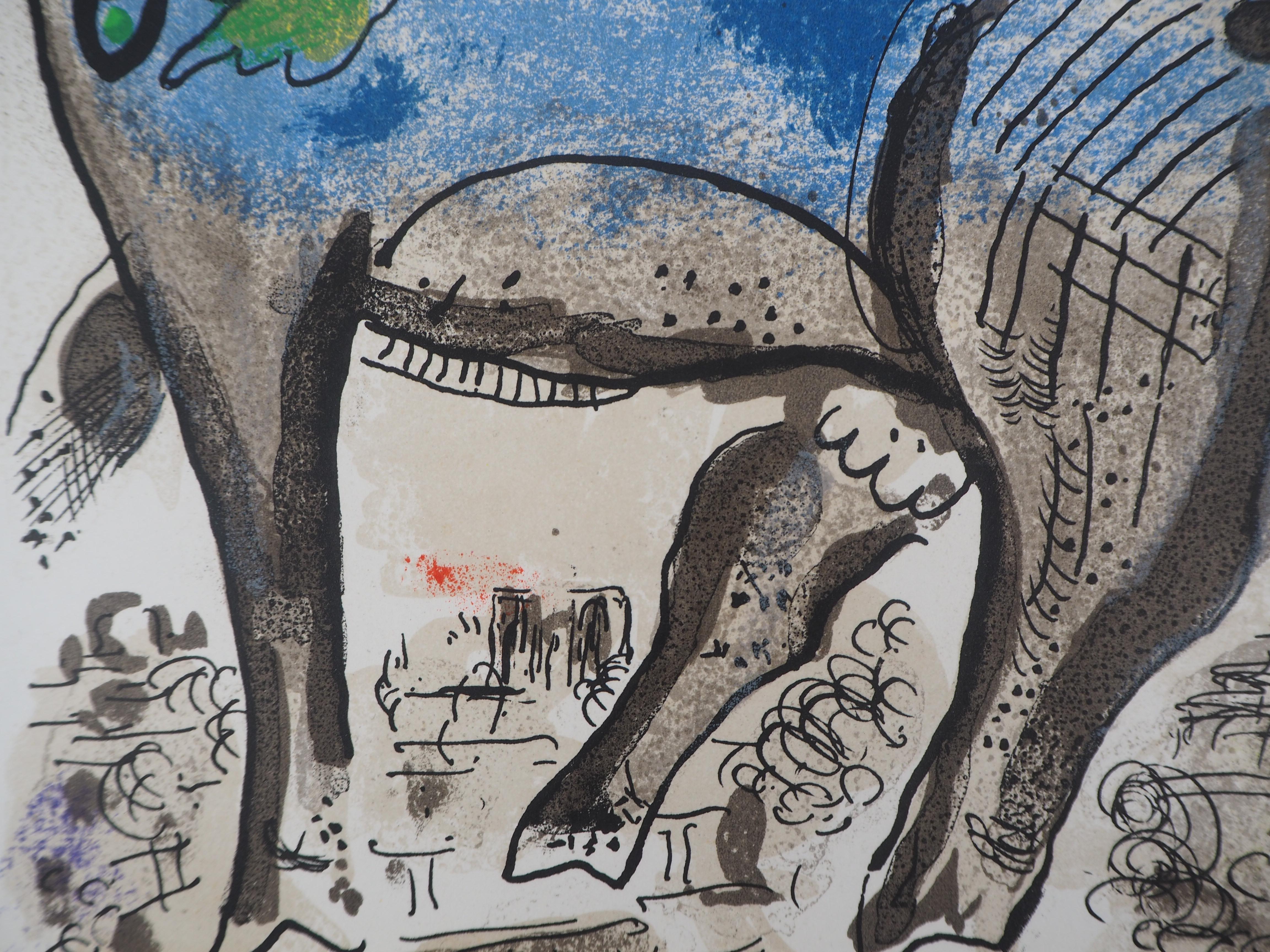 The Blue Cow - Original lithograph - Mourlot #488 For Sale 1