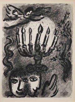 The Candlestick of Zachary - Héliogravure by Marc Chagall - 1960