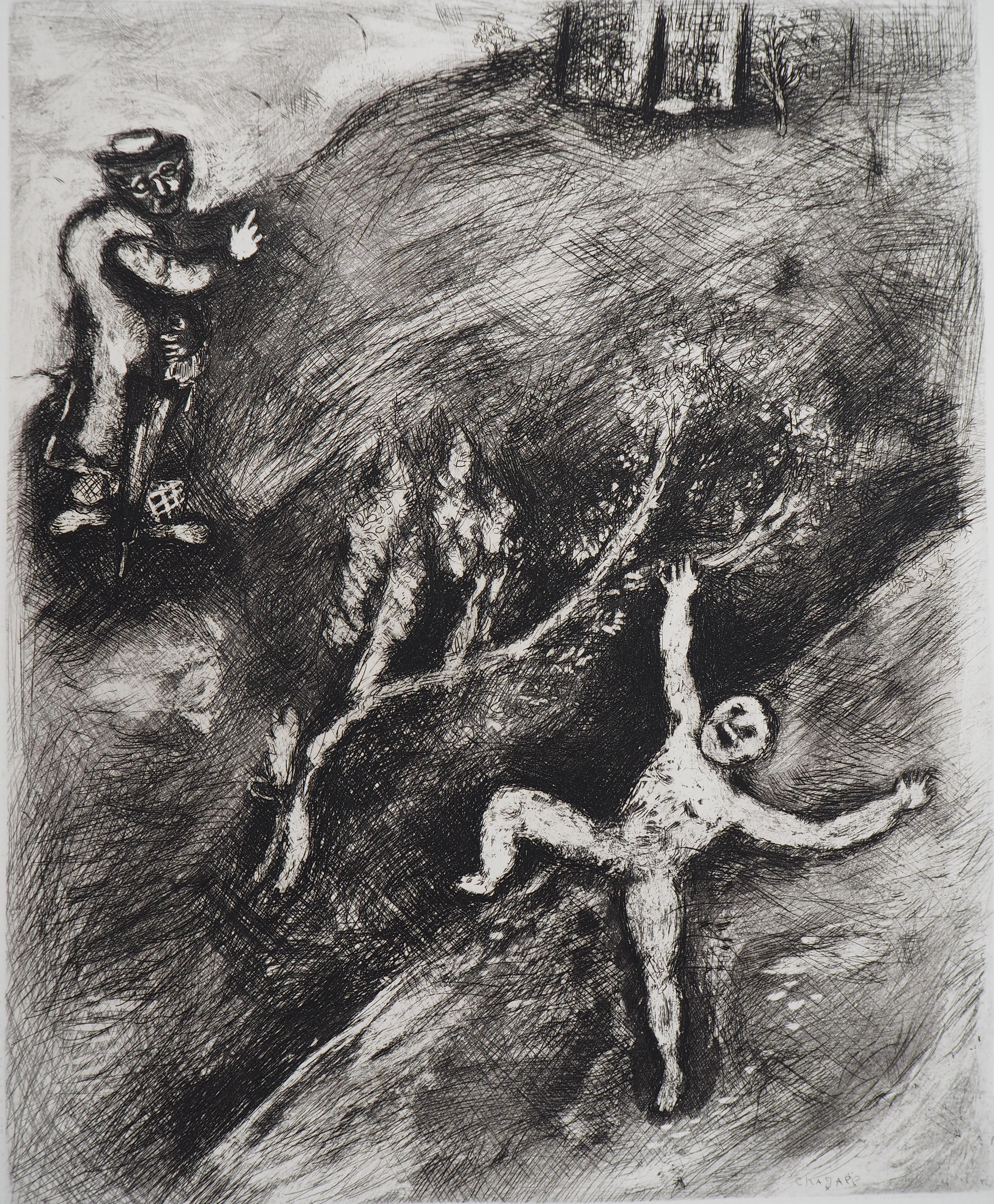 The Child and The Professor - Original Etching - Ref. Sorlier #104 - Print by Marc Chagall