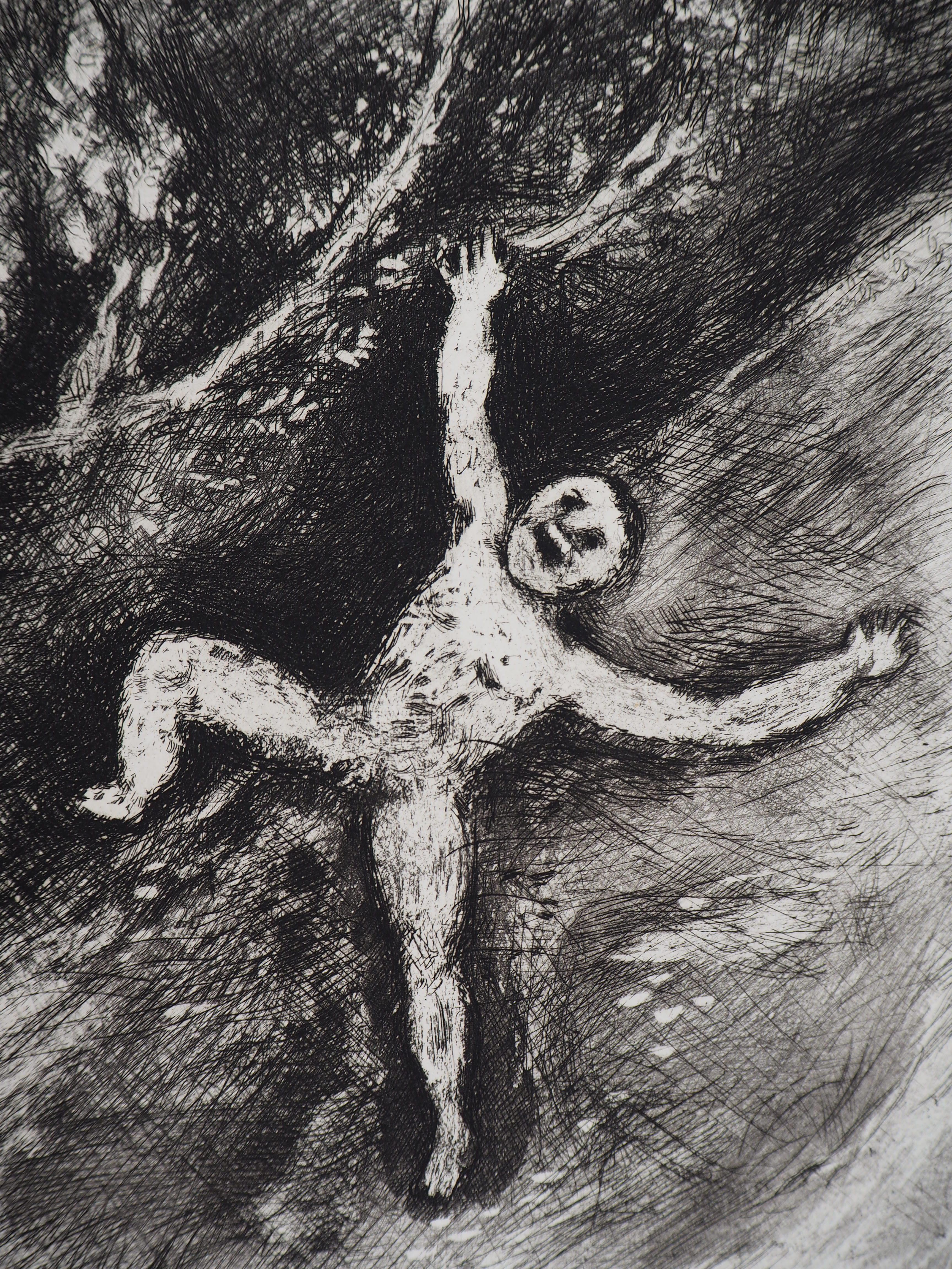 The Child and The Professor – Original-Radierung – Ref. Sorlier #104 (Grau), Animal Print, von Marc Chagall
