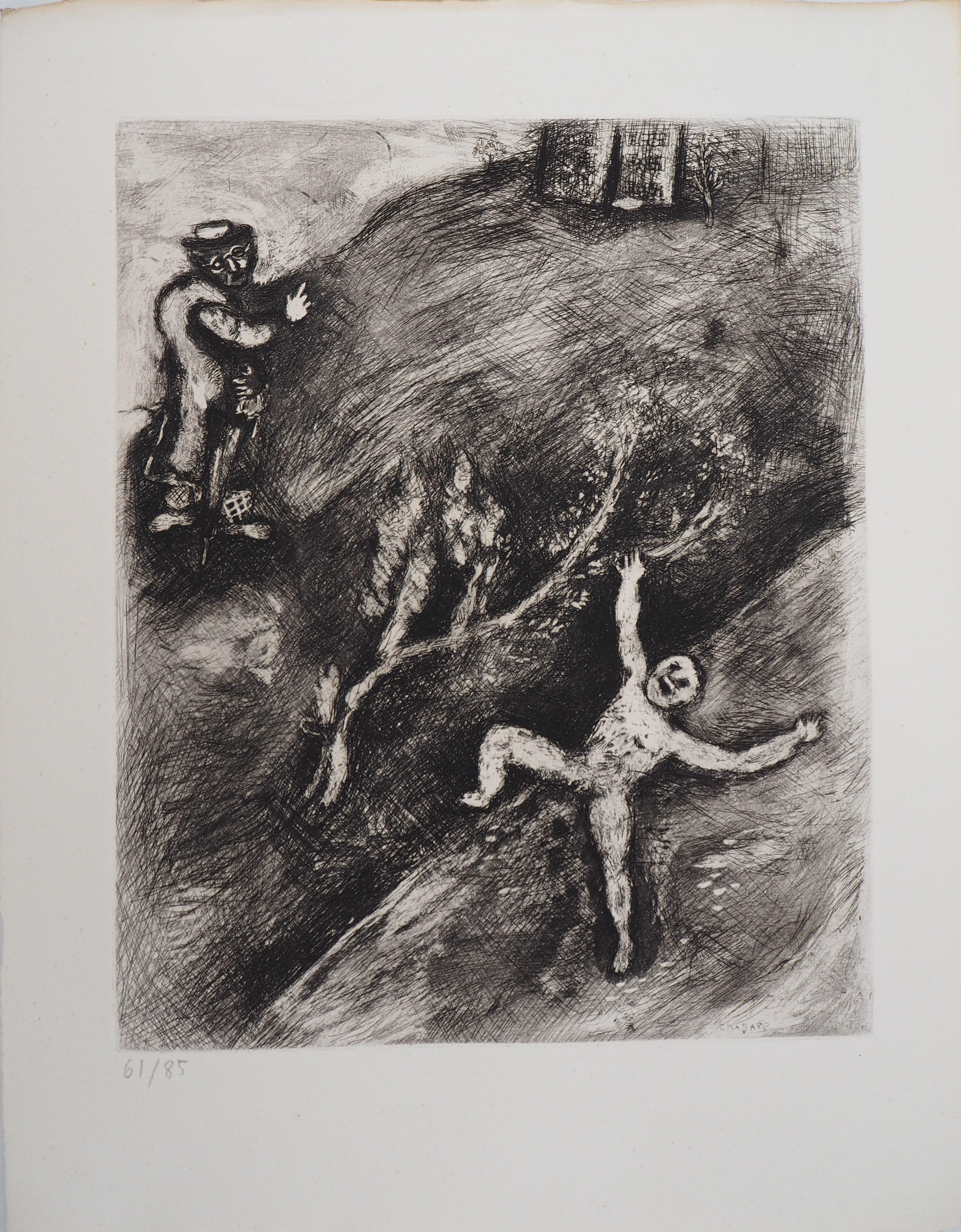 Marc Chagall Animal Print - The Child and The Professor - Original Etching - Ref. Sorlier #104