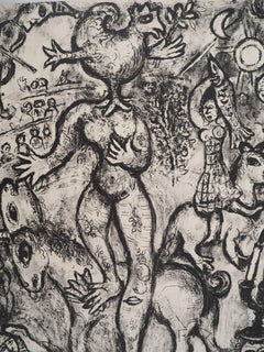 The Circus : Acrobats, Rooster and Horses - Original Lithograph (Mourlot #508)