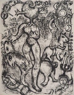 The Circus : Acrobats, Rooster and Horses - Original Lithograph (Mourlot #508)
