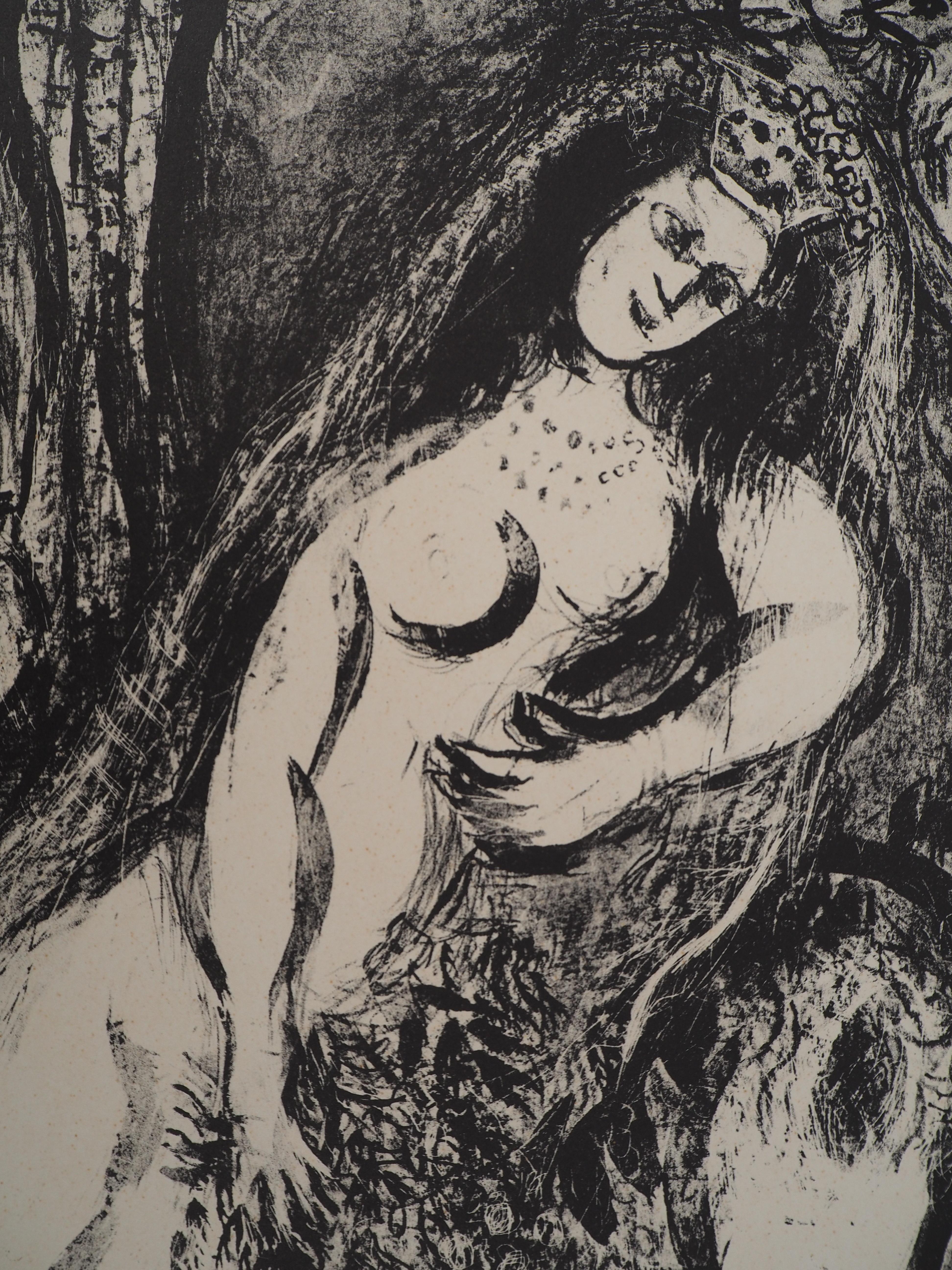 Il circo: la sposa sognante - Litografia originale (Mourlot #525) - Print Moderno di Marc Chagall