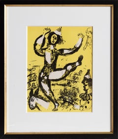 Gerahmte Lithographie „Der Zirkus“ von Marc Chagall, 1960