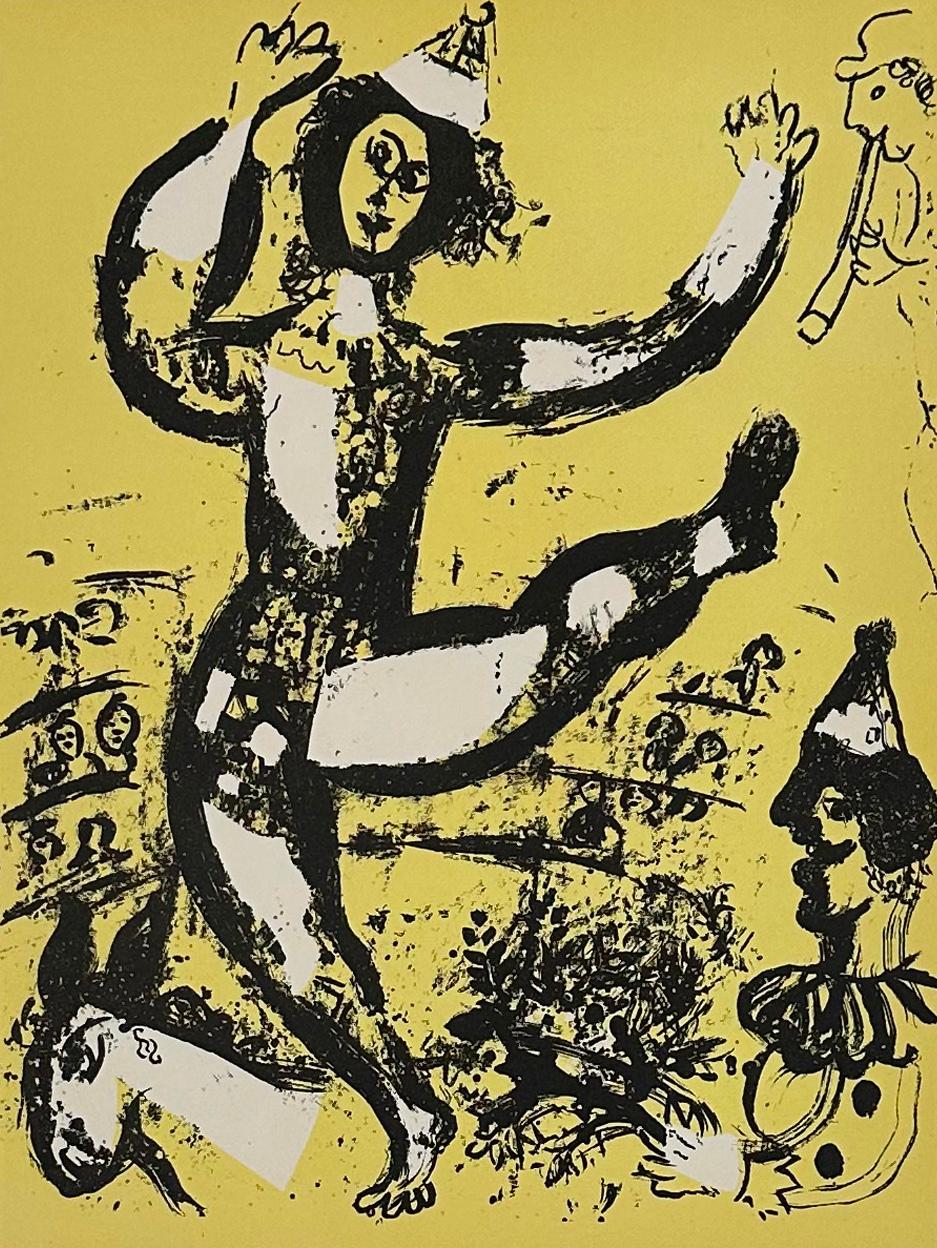 Figurative Print de Marc Chagall - El circo, de la litografía I de Mourlot de 1960
