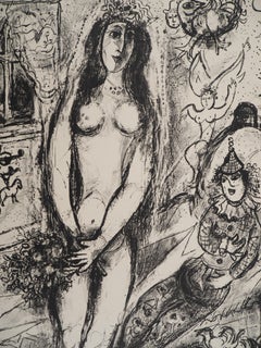 The Circus : the Bride's Veil - Original Lithograph (Mourlot #520)