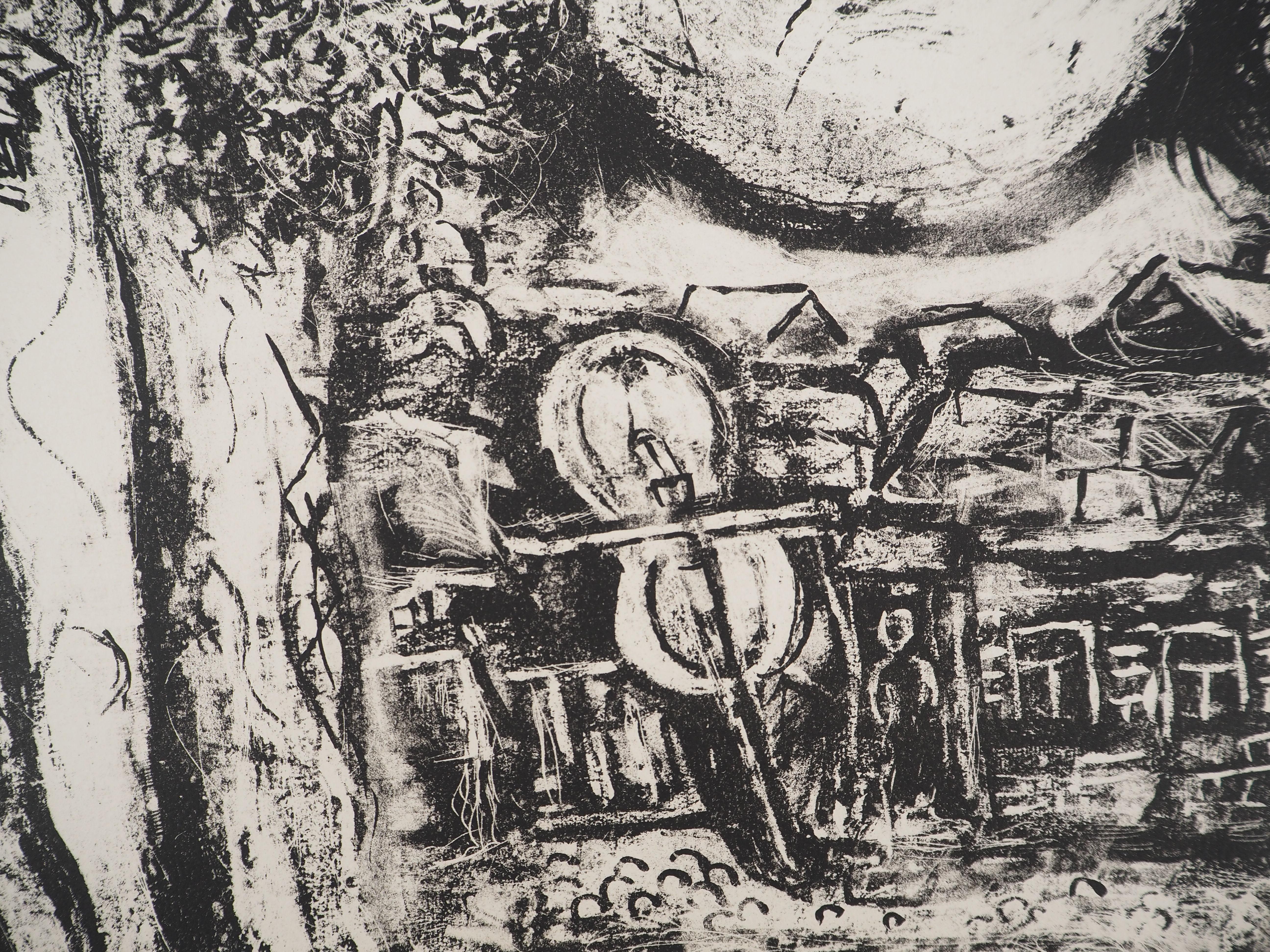Marc Chagall (1887-1985) 
El Circo : El Sueño de la Novia, 1967

Litografía original (Taller Mourlot) 
Sobre vitela Arches 42 x 32 cm (c. 17  x 13 in)

REFERENCIA : Catalog raisonne Chagall Lithographe, Mourlot #507

INFORMACIÓN : De la carpeta 
