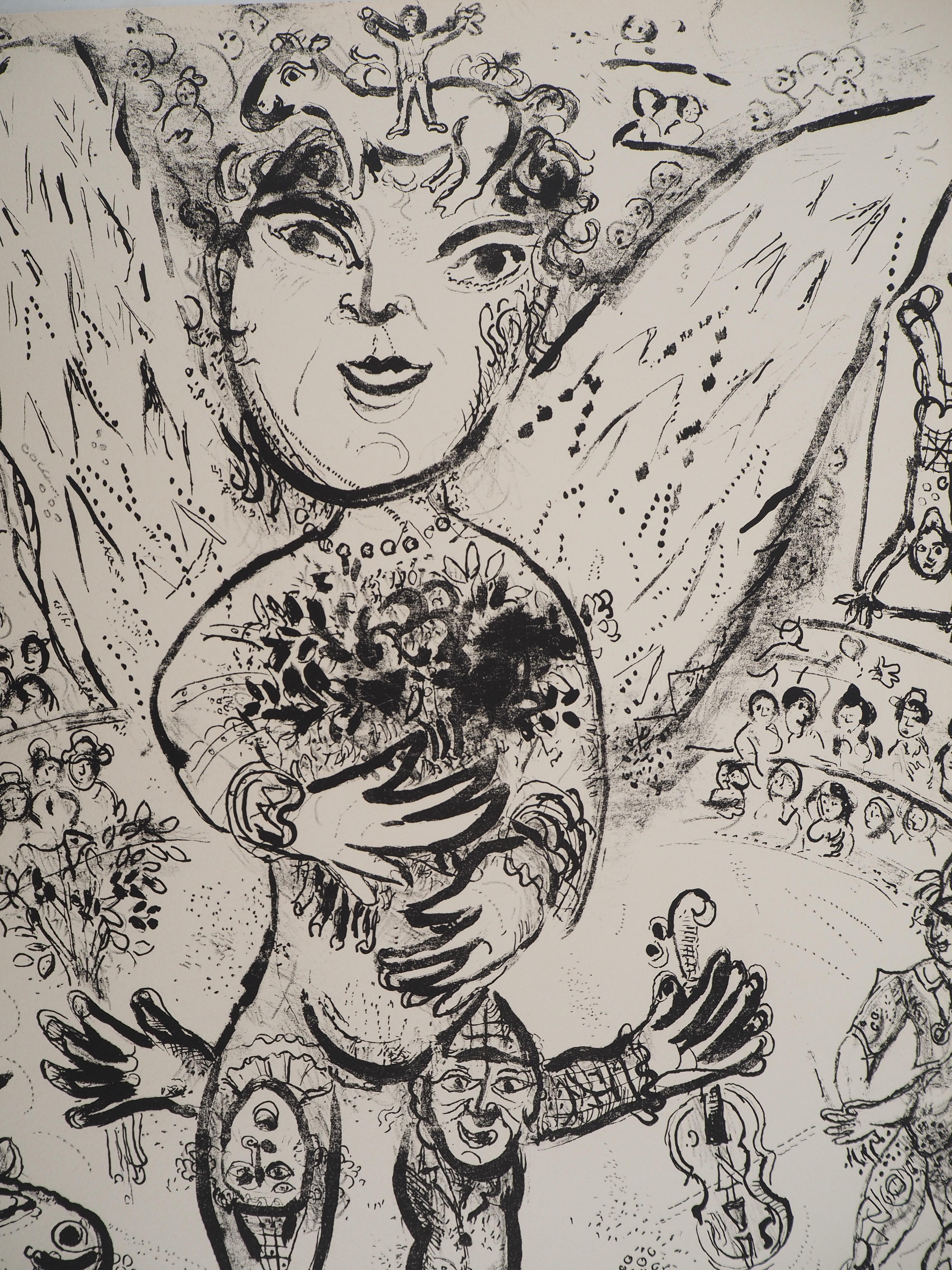 Il Circo: Lo Spirito del Circo - Litografia originale (Mourlot #509) - Print di Marc Chagall