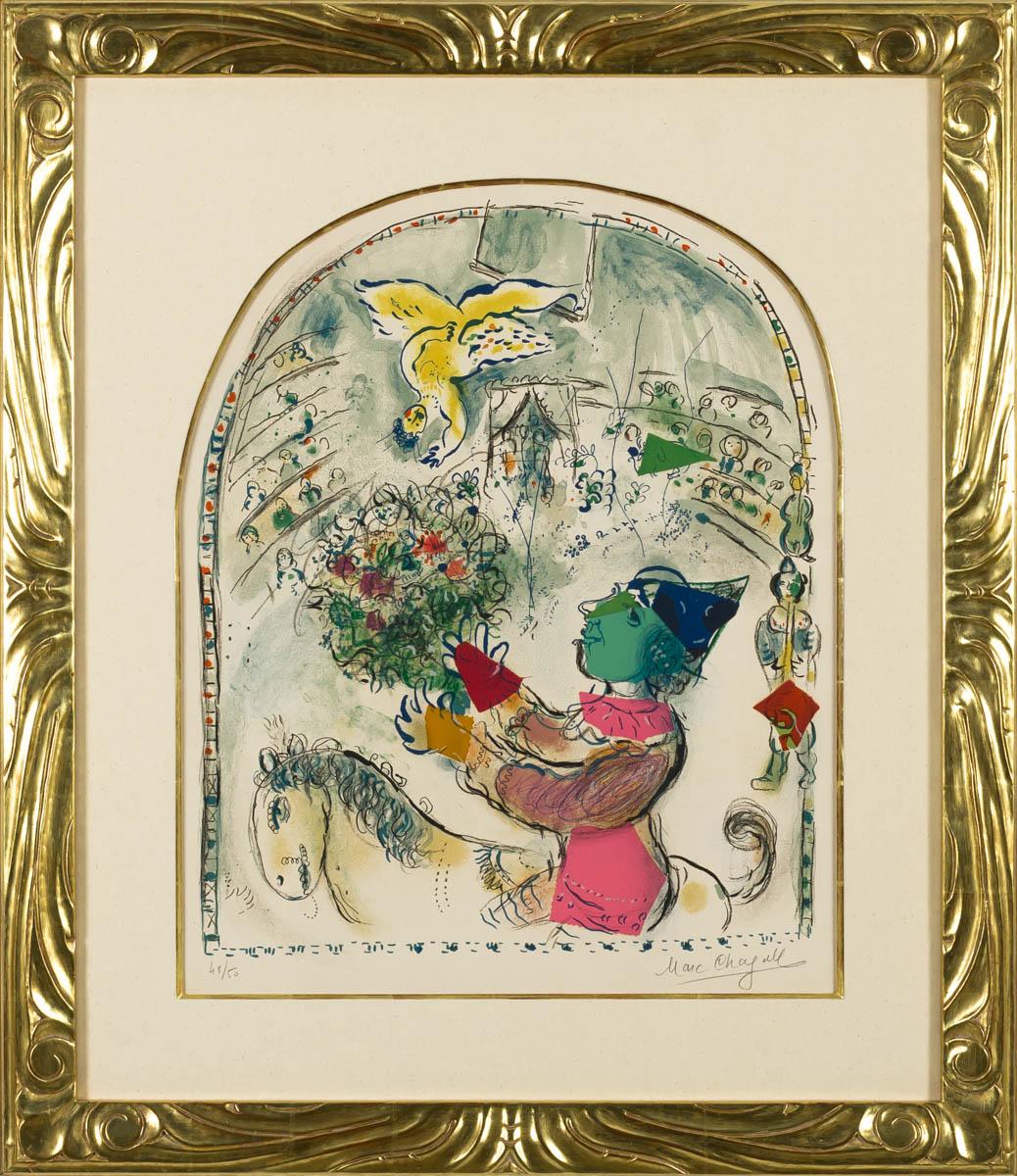 The Circus with the Angel, 1968 (M.543) - Modern Print by Marc Chagall