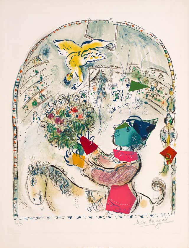 Chagall Rackham Marc Chagall - Marc Chagall ( 1887 – 1985 ) – BOUQUET SUR LA VILLE ...