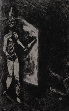 The Clown, The Man and his Image - Original etching - Ref. Sorlier #99