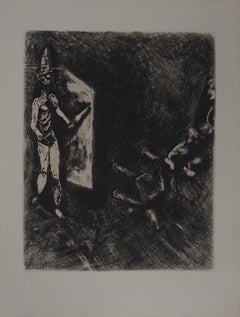 The Clown, The Man and his Image - Original etching - Ref. Sorlier #99