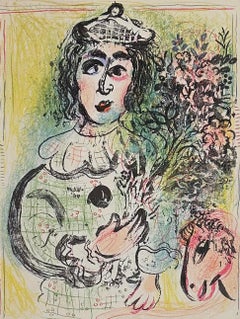 The Clown with Flowers, from 1963 Mourlot Lithographe II