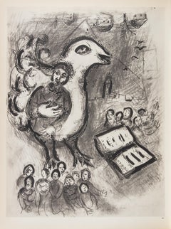 L'angelo incoronato - Eliografo di Marc Chagall - 1960