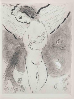 The Crowned Angel - Héliogravure by Marc Chagall - 1960