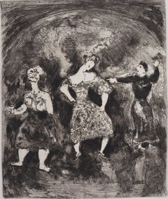 « Les Danseuses », « Testament » expliqué par Esope – Gravure originale – Réf. Sorlier n° 120