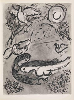 The Doves and All Lovers - Héliogravure by Marc Chagall - 1960