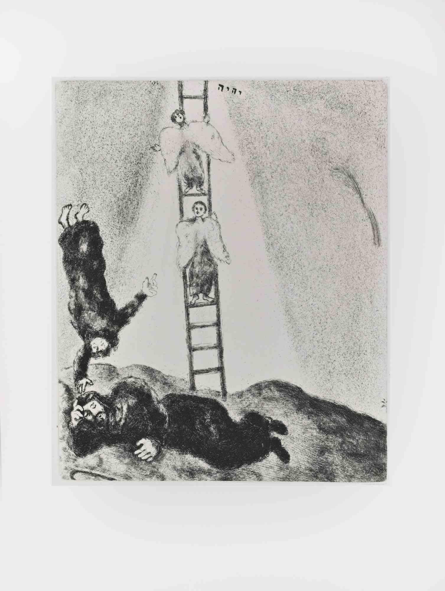 Etching on Montval wove paper, realized by Marc Chagall in 1931-39 and published by Tériade in 1956.

Edition of 275+30 out of commerce copies.

Not signed nor numbered, as issued.

Excellent impression with full margins a a bright and fresh