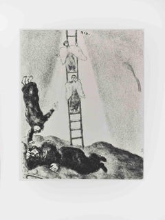 Il sogno di Giacobbe - Acquaforte di Marc Chagall - 1956
