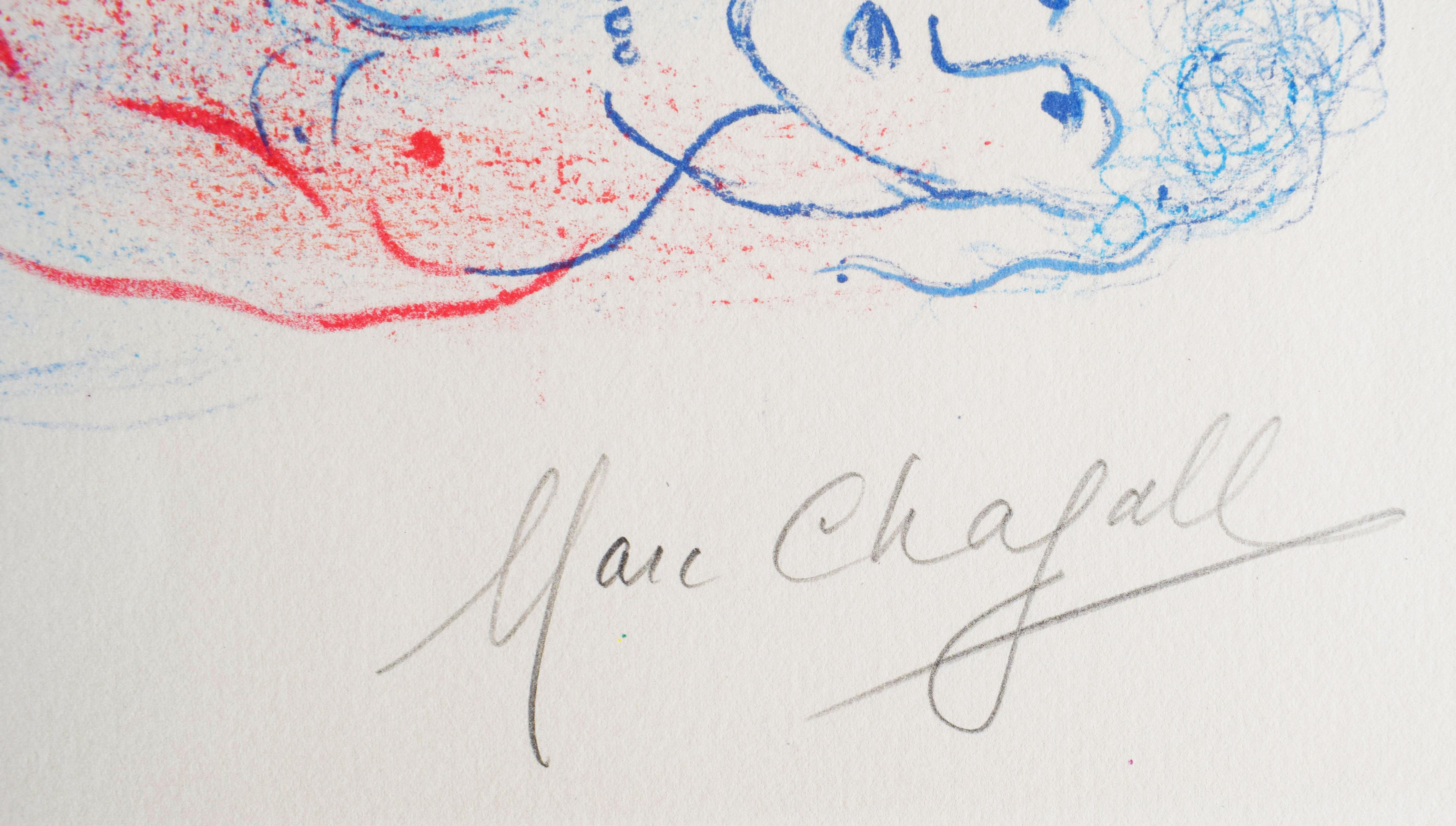 The Easel  Le Chevalet - French Russian Easel Artist Surrealism - Surrealist Print by Marc Chagall