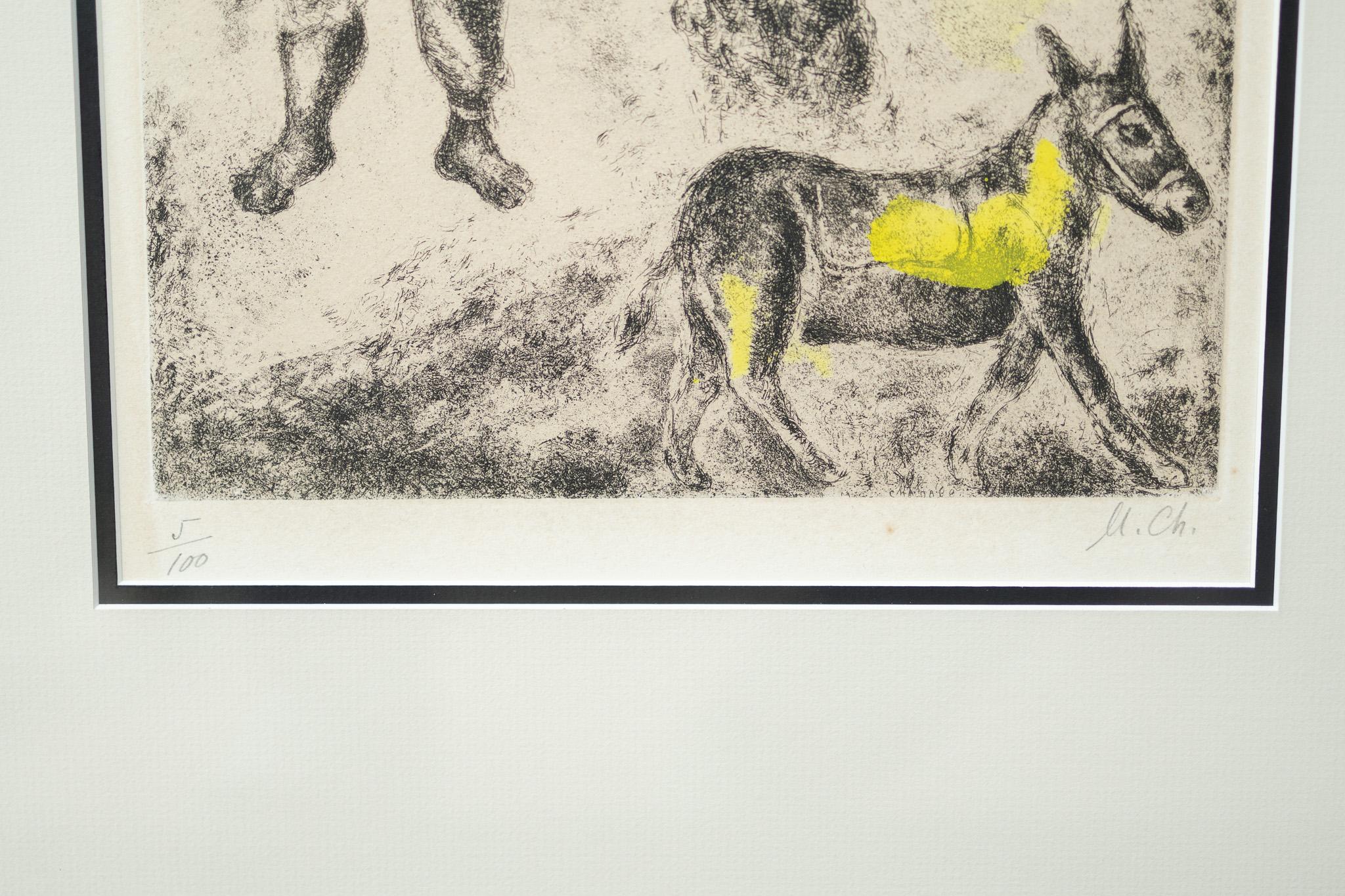 « The End of Absolom », eau-forte 5/100 de la série biblique - Surréalisme Print par Marc Chagall