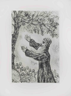 The Exhortation of Joshua - Radierung von Marc Chagall - 1956