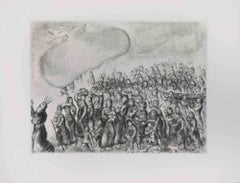 L'uscita dall'Egitto - Acquaforte di Marc Chagall - 1956