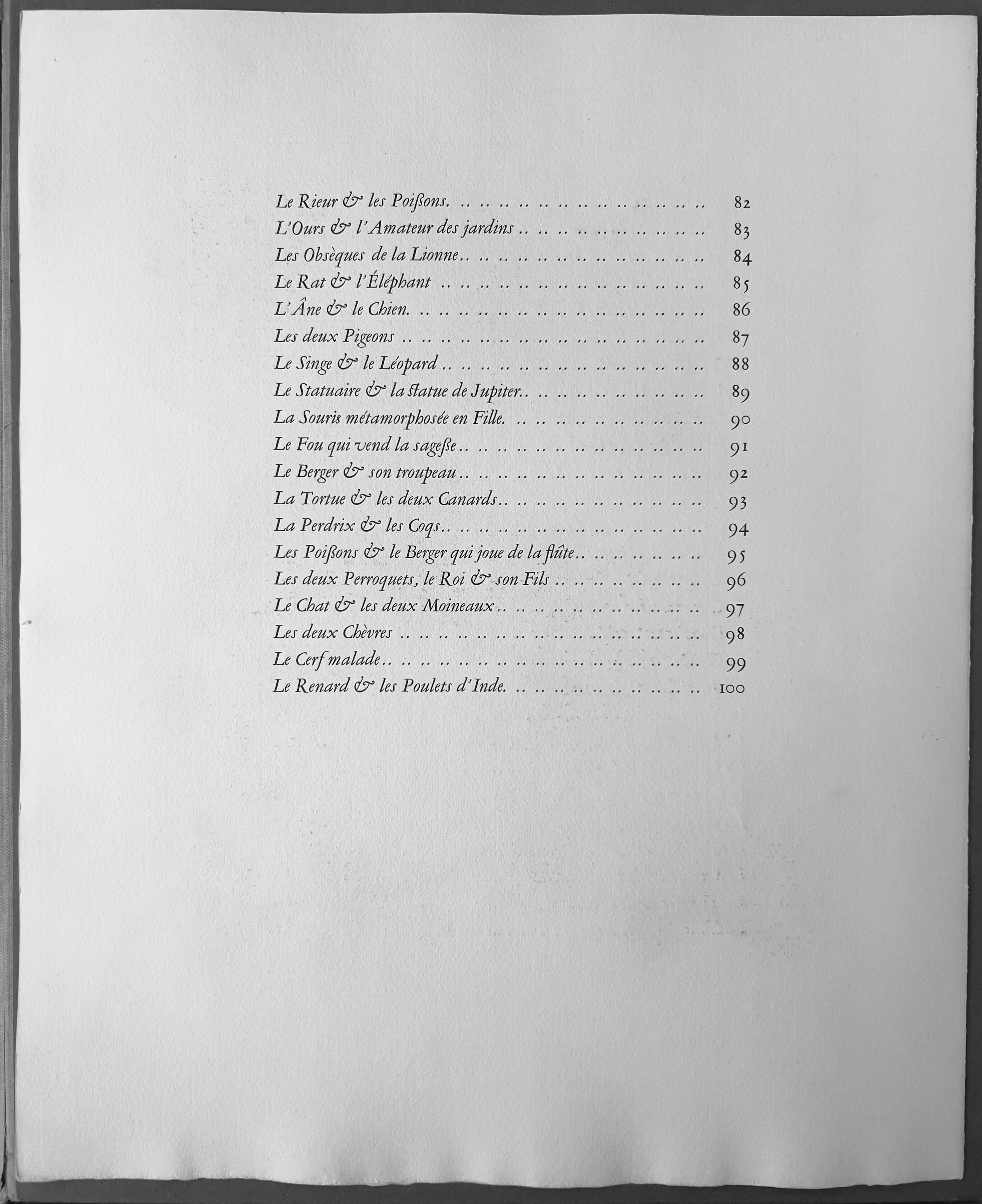 The Fables of La Fontaine, 100 handsigned etchings - Gray Print by Marc Chagall