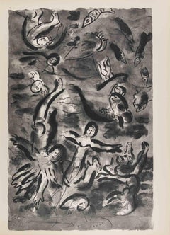 The Flood - Héliogravure by Marc Chagall - 1960