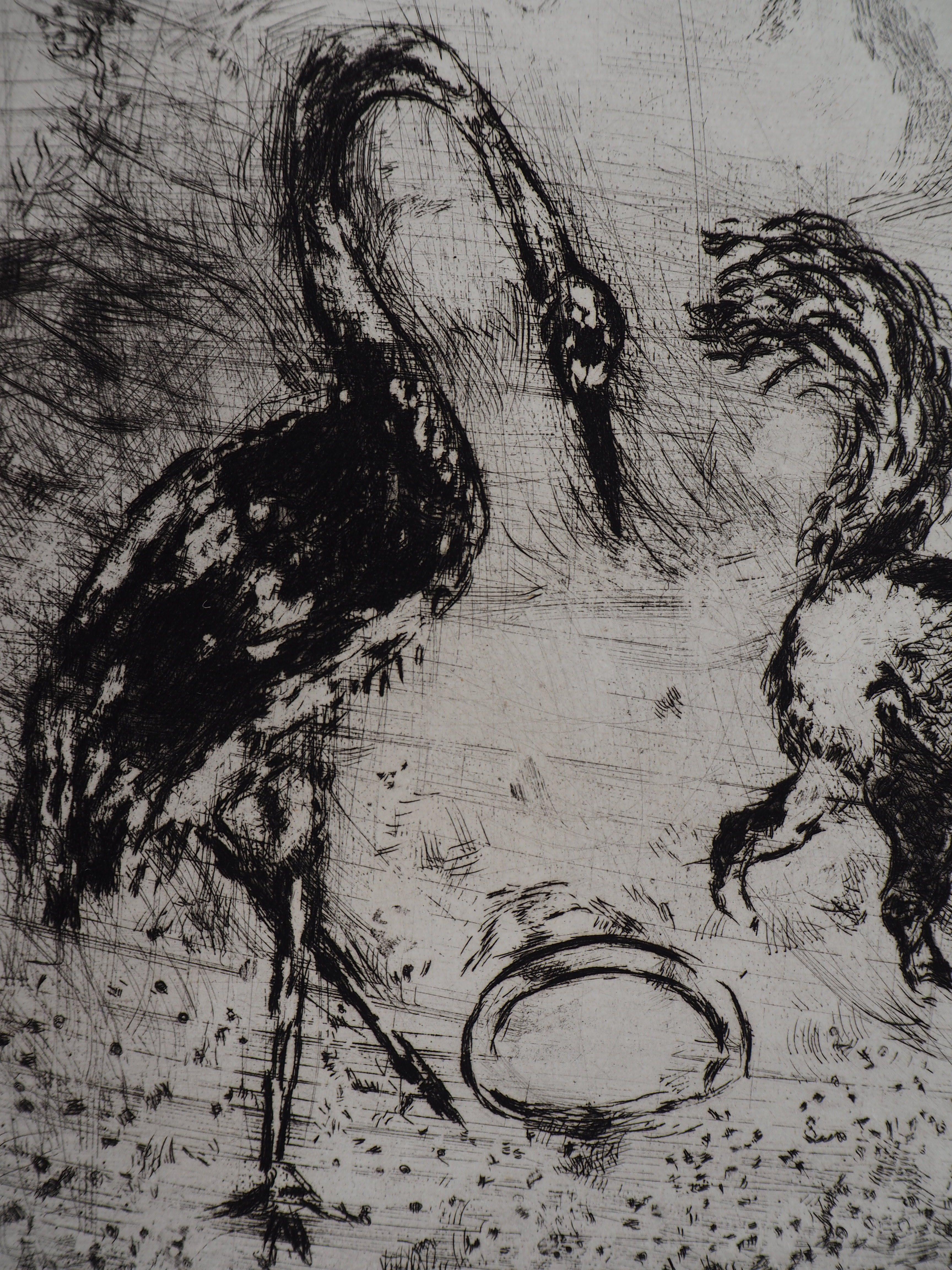 Le renard et la cire - Gravure originale - Réf. Sorlier #102 - Moderne Print par Marc Chagall