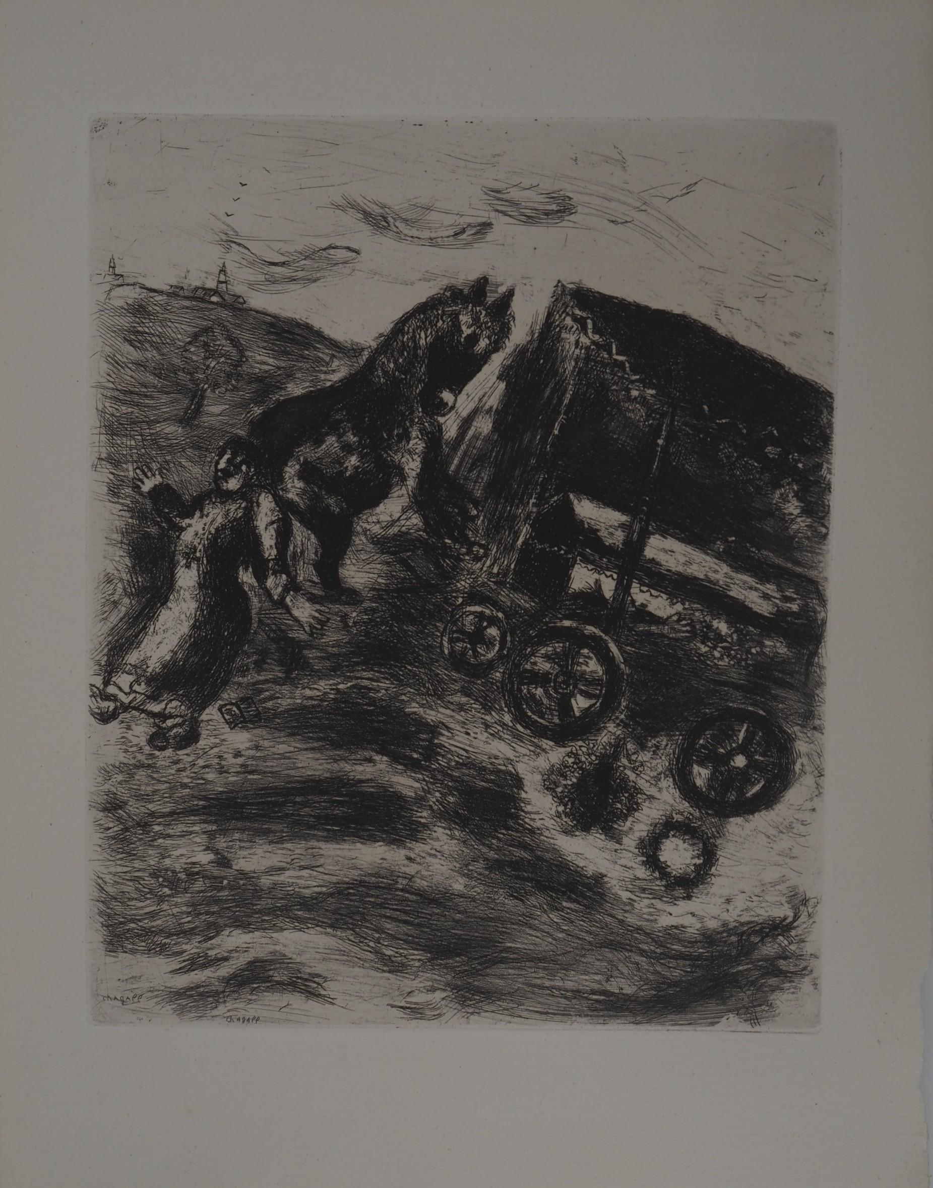 The Funeral Procession Original etching - Ref. Sorlier #170