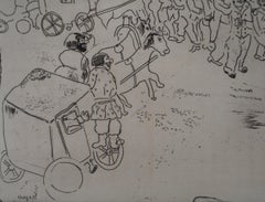 The Funeral Procession - Original Etching - Ref. Sorlier #92